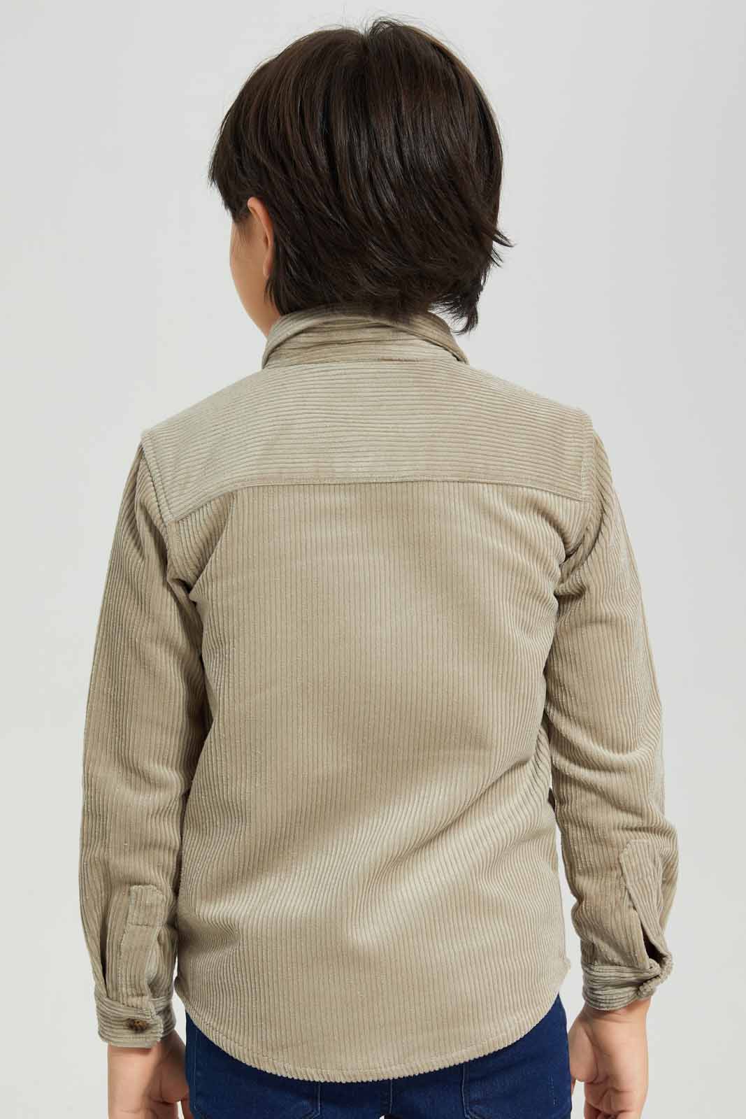 Redtag-Boys-Stone-Corduroy-Long-Sleeve-Shirt-BOY-Shirts,-Category:Shirts,-Colour:Stonewash,-Deals:New-In,-Filter:Boys-(2-to-8-Yrs),-New-In-BOY-APL,-Non-Sale,-Section:Boys-(0-to-14Yrs),-W22B-Boys-2 to 8 Years