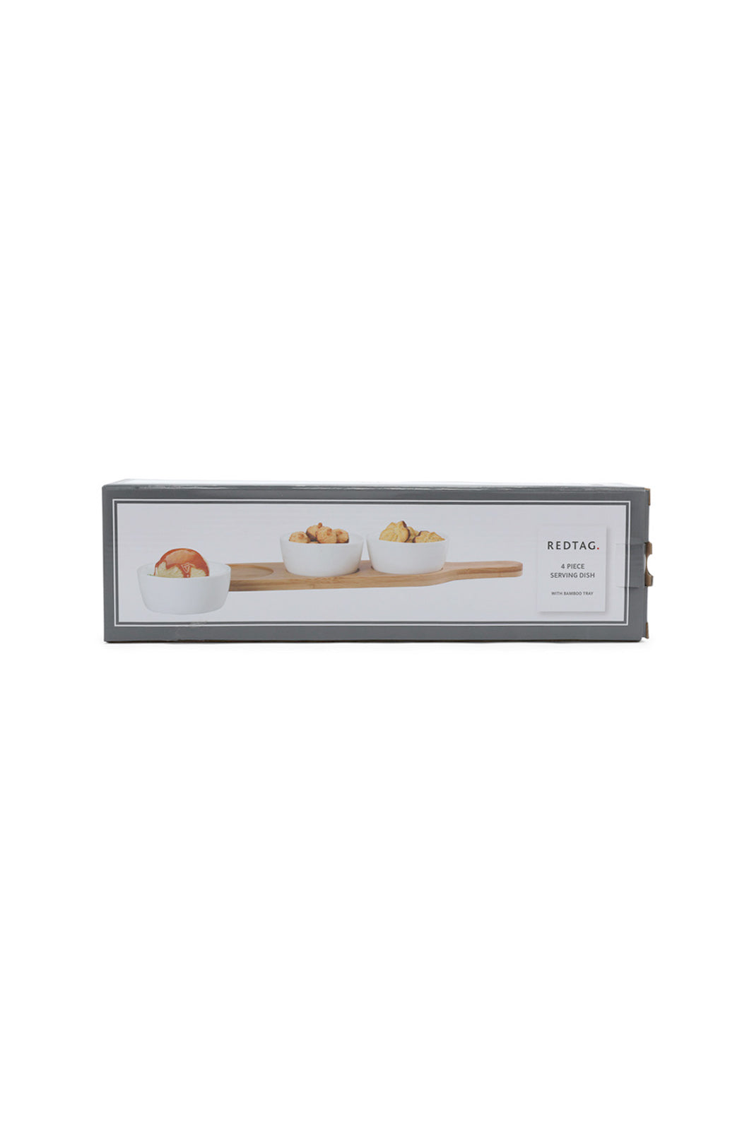 Redtag-White-Round-Bowl-With-Bamboo-Tray-(3-Piece)-Category:Bowls,-Colour:White,-Deals:New-In,-Dept:Home,-Filter:Home-Dining,-HMW-DIN-Serveware,-New-In-HMW-DIN,-Non-Sale,-Section:Homewares,-W22B-Home-Dining-