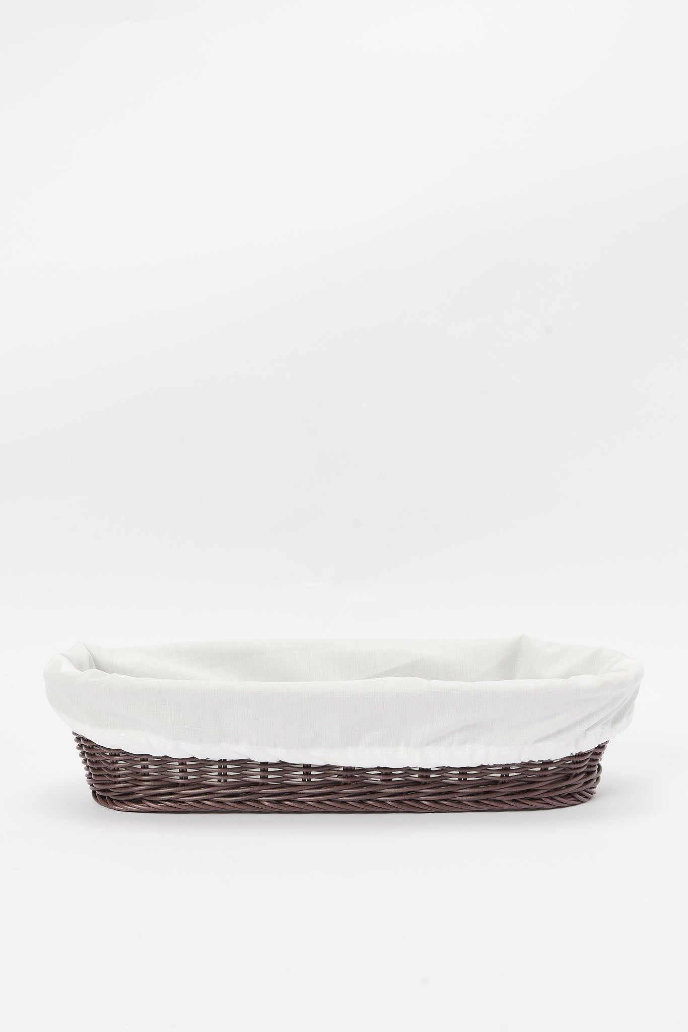 Redtag-Brown-Oval-Woven-Basket-With-Cloth-Category:Kitchen-Baskets,-Colour:Brown,-Deals:New-In,-Dept:Home,-Filter:Home-Dining,-HMW-DIN-Kitchen-Accessories,-New-In-HMW-DIN,-Non-Sale,-S23A,-Section:Homewares-Home-Dining-