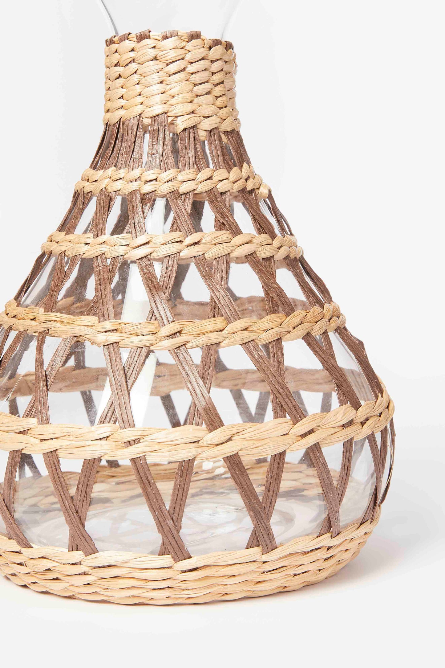 Redtag-Brown-Glass-Decanter-With-Weaving-Category:Jugs,-Colour:Brown,-Deals:New-In,-Dept:Home,-Filter:Home-Dining,-HMW-DIN-Drinkware,-New-In-HMW-DIN,-Non-Sale,-S23A,-Section:Homewares-Home-Dining-