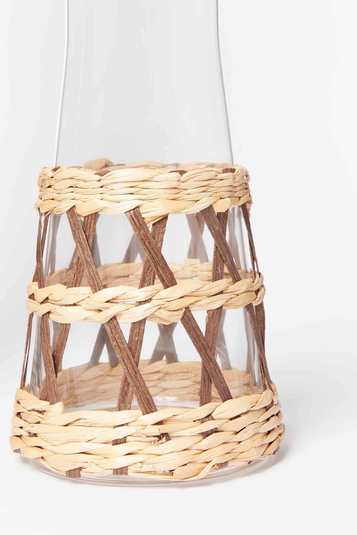 Redtag-Brown-Glass-Decanter-With-Weaving-Category:Jugs,-Colour:Brown,-Deals:New-In,-Dept:Home,-Filter:Home-Dining,-HMW-DIN-Drinkware,-New-In-HMW-DIN,-Non-Sale,-S23A,-Section:Homewares-Home-Dining-