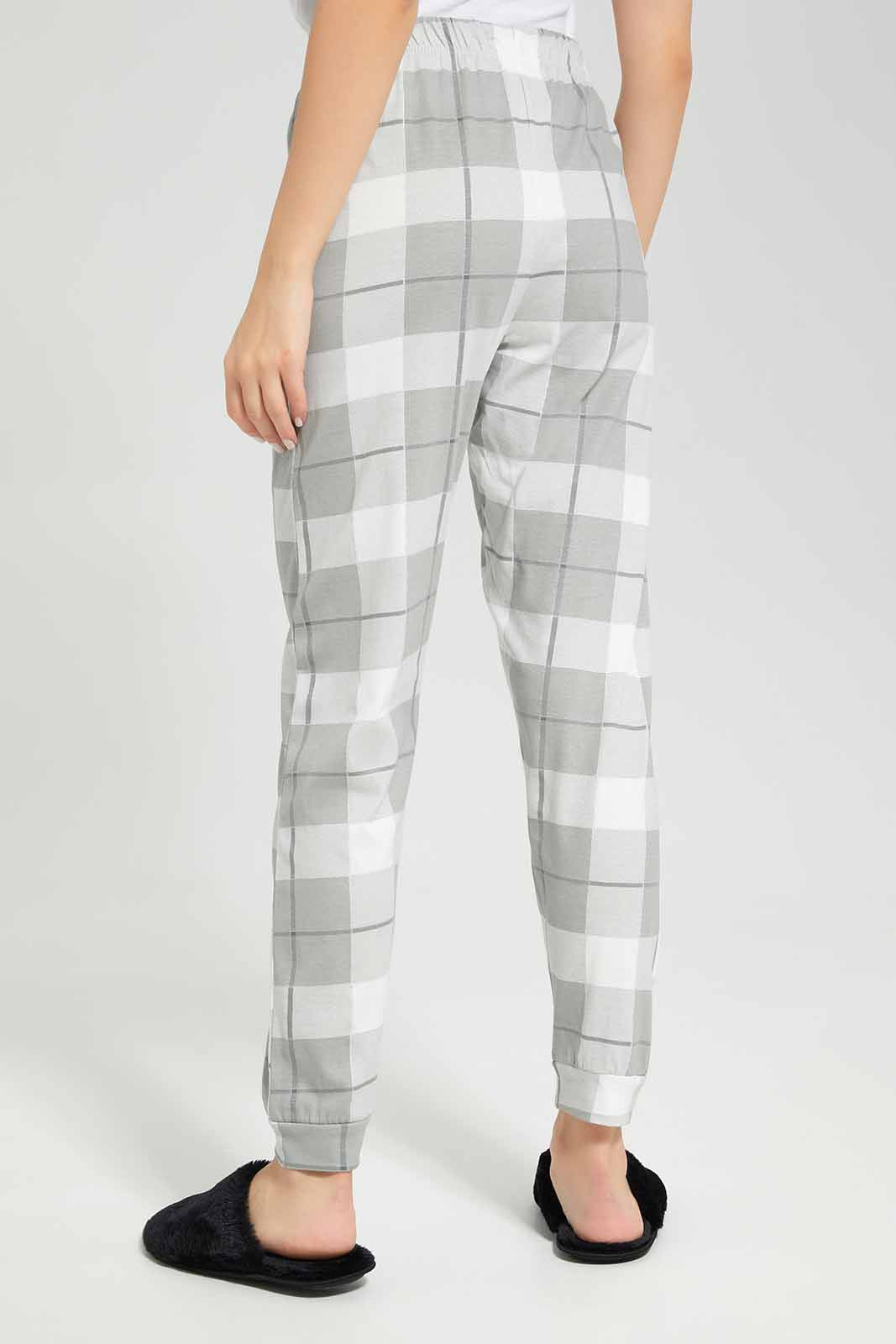Redtag-Women-Black-Color-Check-Pyjama-Bottom-Category:Pyjama-Bottoms,-Colour:Black,-Deals:New-In,-Filter:Women's-Clothing,-New-In-Women-APL,-Non-Sale,-Section:Women,-TBL,-W22B,-Women-Pyjama-Bottoms--