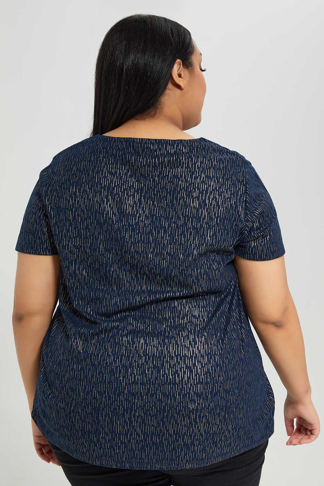 Redtag-Women-Assorted-Allover-Print-Tie-Up-Detail-Top-Category:Blouses,-Colour:Assorted,-Deals:New-In,-Filter:Plus-Size,-LDP-Blouses,-New-In-LDP-APL,-Non-Sale,-Section:Women,-W22B-Women's-
