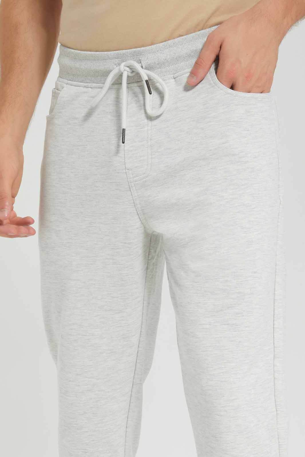 Men Beige Plain Active Pants