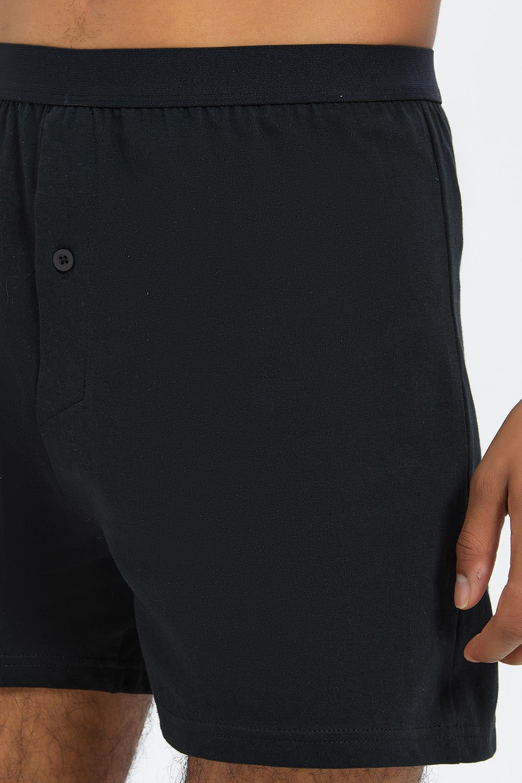 Men Black Loose Fit Boxers Set (Pack of 2)