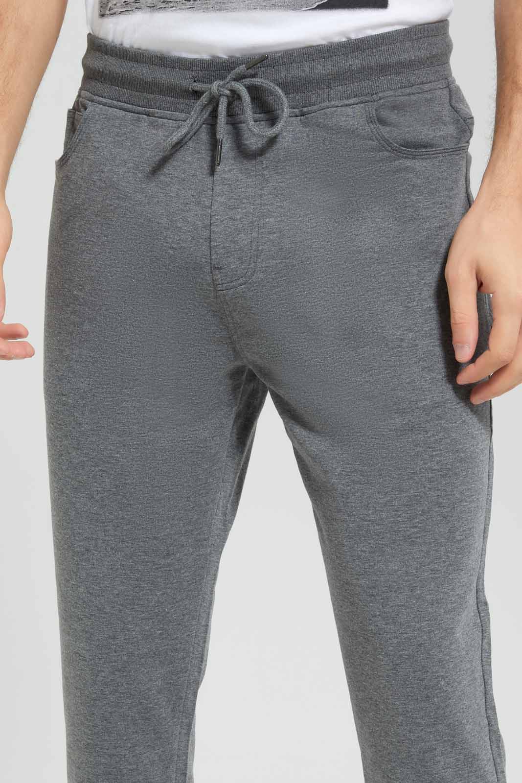 Men Grey Plain Active Pants