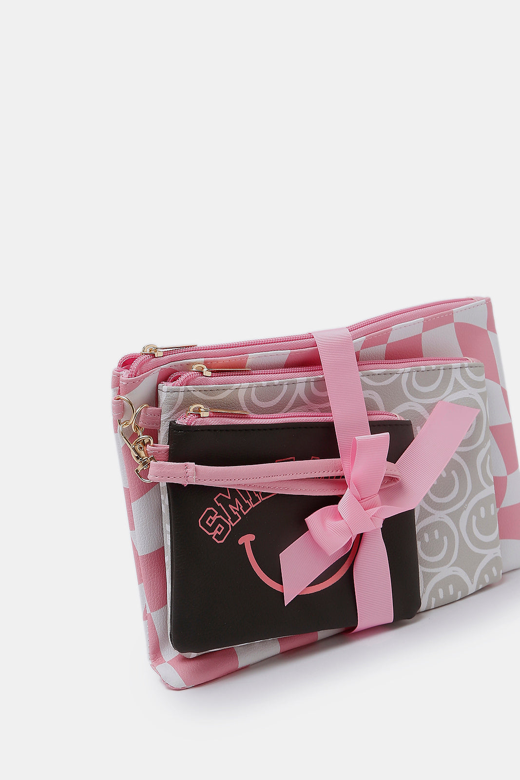 Redtag-Women-Assorted-Pouches-Set-(3Piece)-Category:Cosmetics,-Colour:Assorted,-Deals:New-In,-Dept:Ladieswear,-Filter:Women's-Accessories,-New-In,-New-In-Women-ACC,-Non-Sale,-S23A,-Section:Women,-Women-Cosmetics-Women-