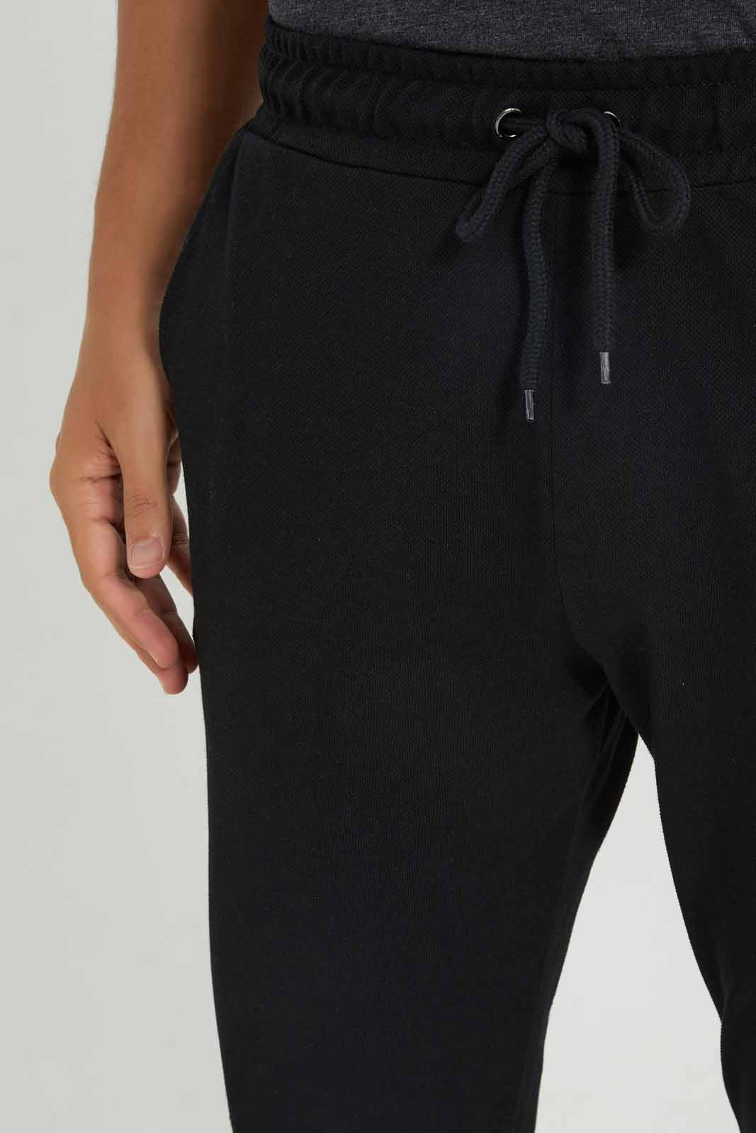 Redtag-Men-Black-Pique-Jog-Pant-Category:Joggers,-Colour:Black,-Deals:New-In,-Dept:Menswear,-Filter:Men's-Clothing,-Men-Joggers,-New-In-Men-APL,-Non-Sale,-S23A,-Section:Men,-TBL-Men's-