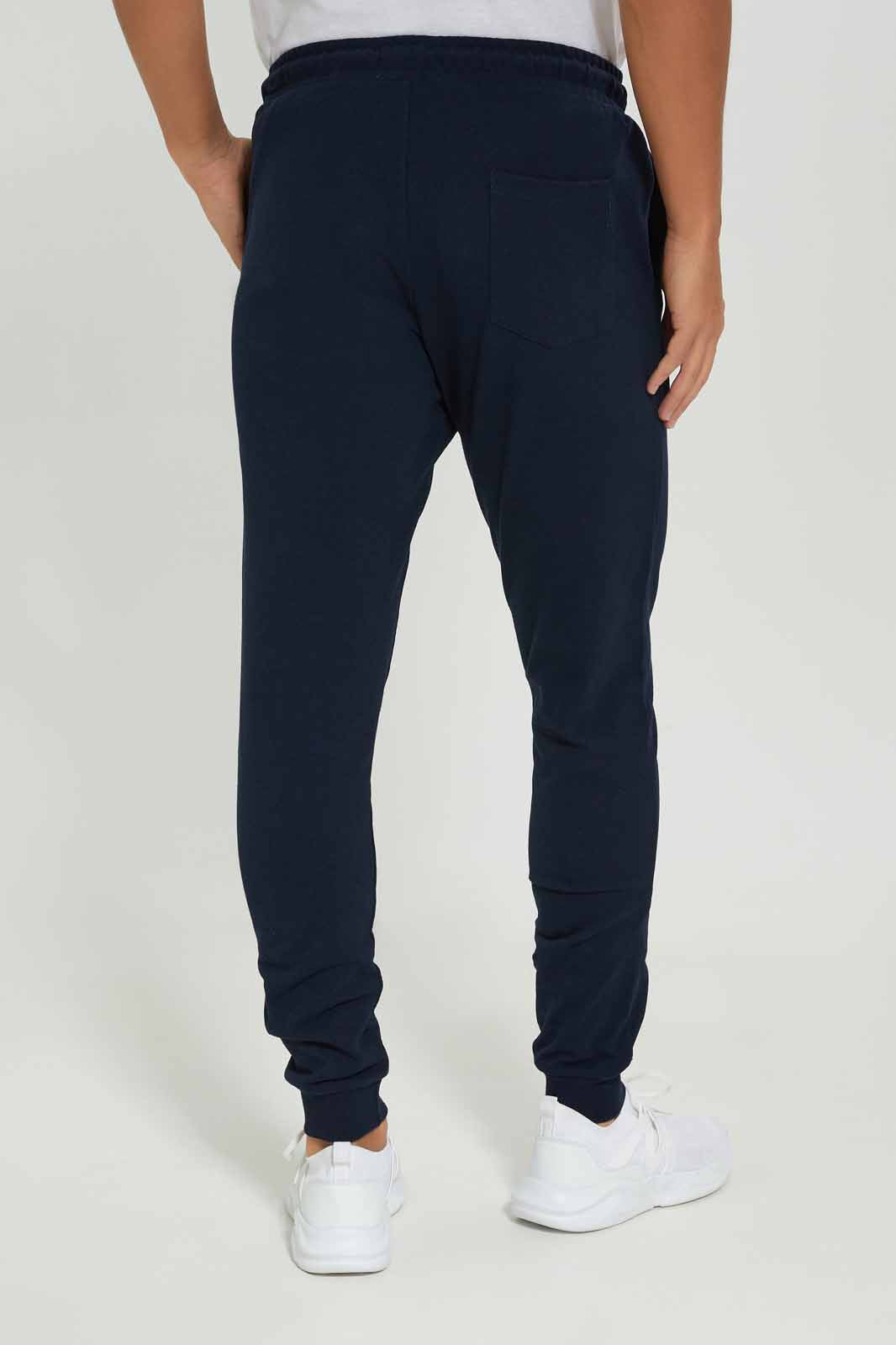Redtag-Men-Navy-Pique-Jog-Pant-Category:Joggers,-Colour:Navy,-Deals:New-In,-Dept:Menswear,-Filter:Men's-Clothing,-Men-Joggers,-New-In-Men-APL,-Non-Sale,-S23A,-Section:Men,-TBL-Men's-