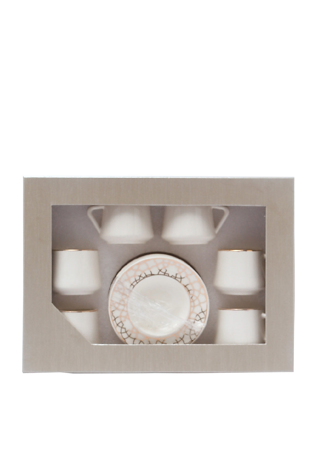 Redtag-Gold-Geometry-Espresso-Set-(12-Piece)-Category:Cups-&-Mugs,-Colour:Gold,-Deals:New-In,-Dept:Home,-Filter:Home-Dining,-HMW-DIN-Crockery,-New-In-HMW-DIN,-Non-Sale,-S23A,-Section:Homewares-Home-Dining-