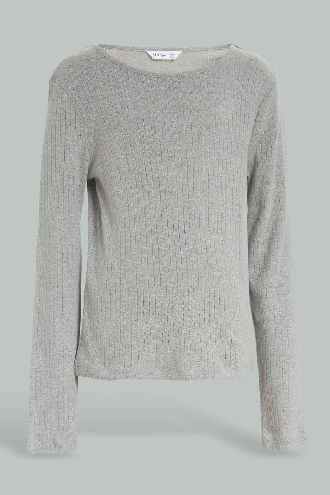 Redtag-Girls-Mid-Grey-Lt-Pink-Thermal-Top-365,-Category:Thermals,-Colour:Grey,-Deals:New-In,-Filter:Senior-Girls-(8-to-14-Yrs),-GSR-Thermals,-New-In-GSR-APL,-Non-Sale,-Section:Girls-(0-to-14Yrs)-Senior-Girls-9 to 14 Years