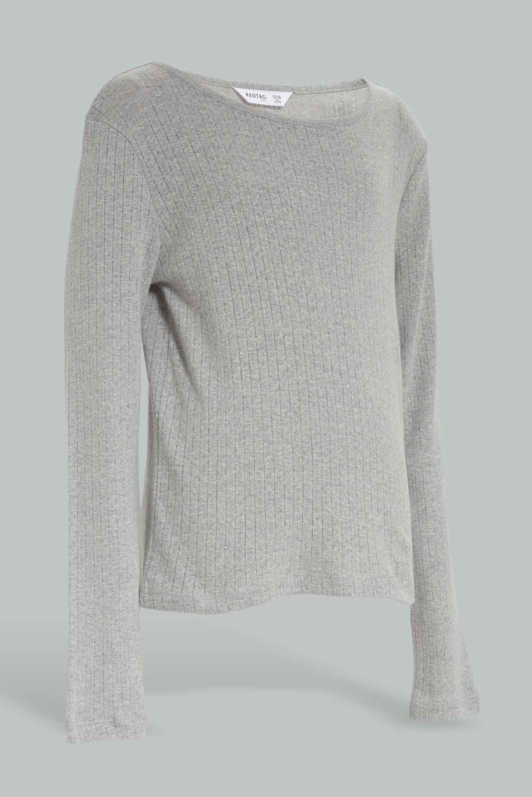 Redtag-Girls-Mid-Grey-Lt-Pink-Thermal-Top-365,-Category:Thermals,-Colour:Grey,-Deals:New-In,-Filter:Senior-Girls-(8-to-14-Yrs),-GSR-Thermals,-New-In-GSR-APL,-Non-Sale,-Section:Girls-(0-to-14Yrs)-Senior-Girls-9 to 14 Years