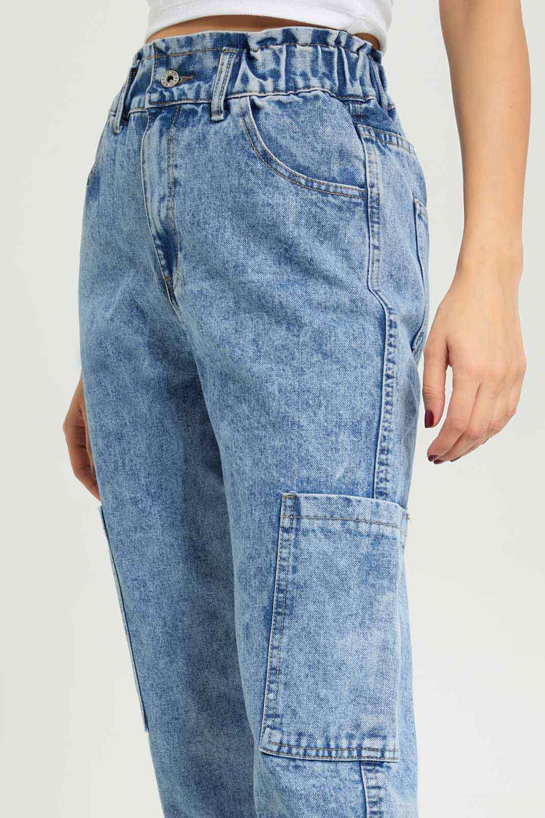Redtag-Women-Denim-Paper-Bag-Waist-Jeans-Category:Jeans,-Colour:Denim,-Deals:New-In,-Dept:Ladieswear,-Filter:Women's-Clothing,-New-In-Women-APL,-Non-Sale,-Section:Women,-W22B,-Women-Jeans-Women's-