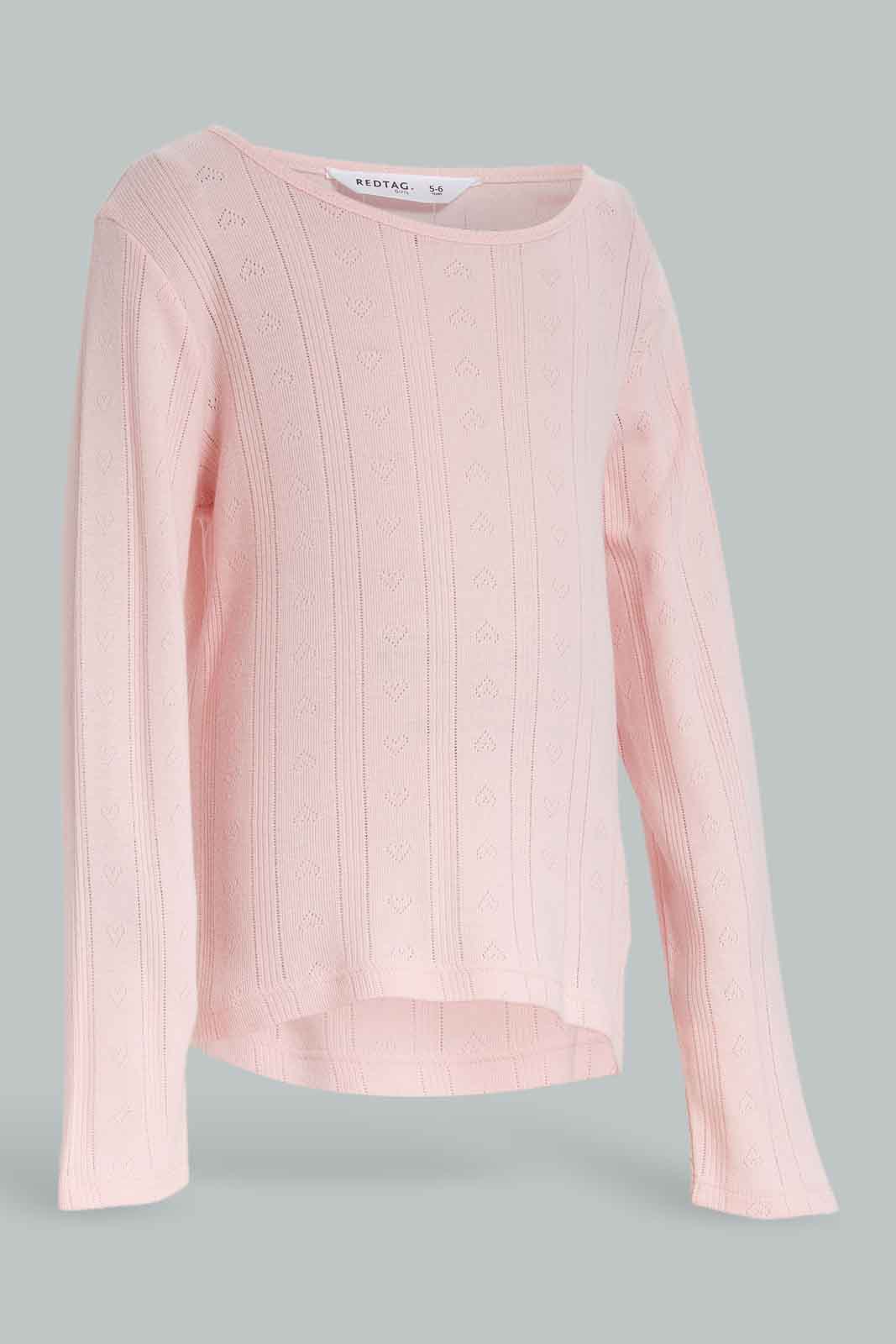 Redtag-Girls-Lt.Pink-Thermal-Set-365,-Category:Thermals,-Colour:Apricot,-Deals:New-In,-Dept:Girls,-Filter:Girls-(2-to-8-Yrs),-GIR-Thermals,-New-In-GIR-APL,-Non-Sale,-Section:Girls-(0-to-14Yrs)-Girls-2 to 8 Years