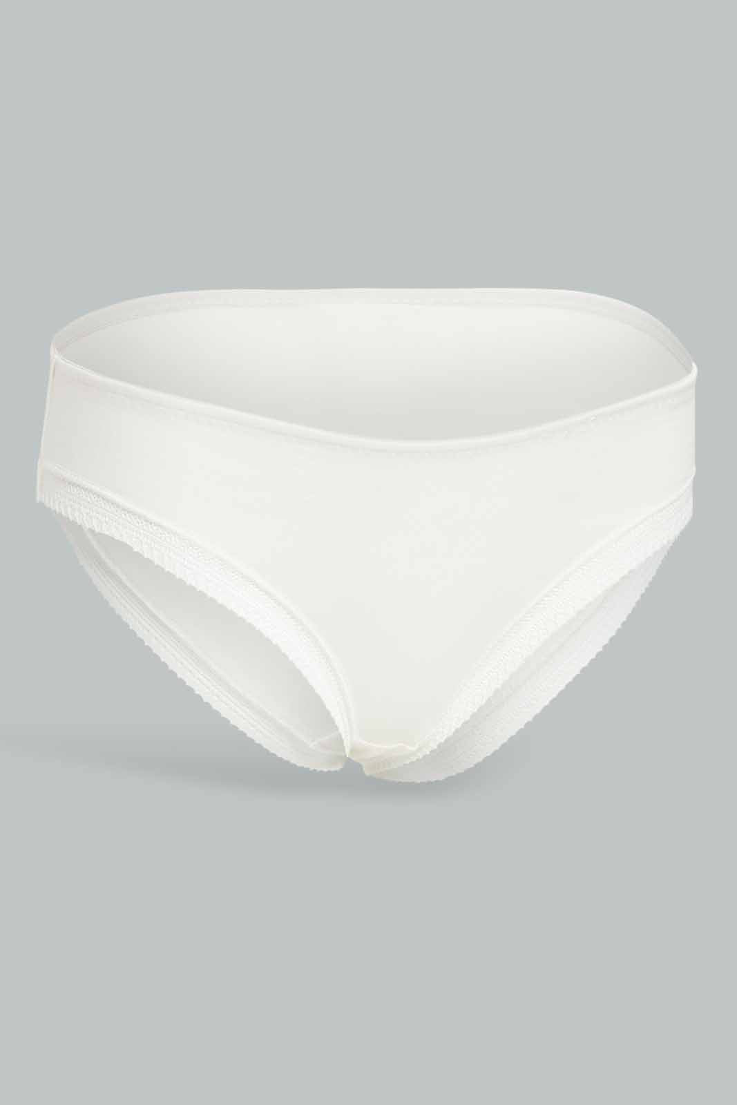 Redtag-Women--White-Color-With-Lace-Bikini-Brief-Category:Briefs,-Colour:White,-Deals:New-In,-Dept:Ladieswear,-Filter:Women's-Clothing,-New-In-Women-APL,-Non-Sale,-S23A,-Section:Women,-TBL,-Women-Briefs--