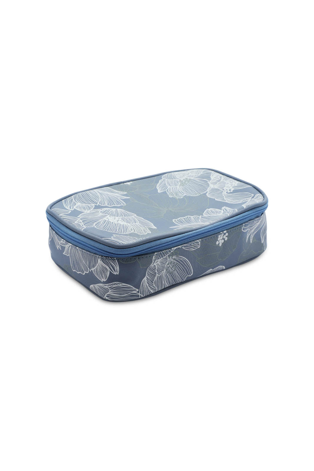 Redtag-Blue-Floral-Printed-Cosmetic-Pouches-Category:Cosmetics,-Colour:Blue,-Dept:Ladieswear,-Filter:Women's-Accessories,-New-In,-New-In-Women-ACC,-Non-Sale,-S23A,-Section:Women,-Women-Cosmetics-Women-