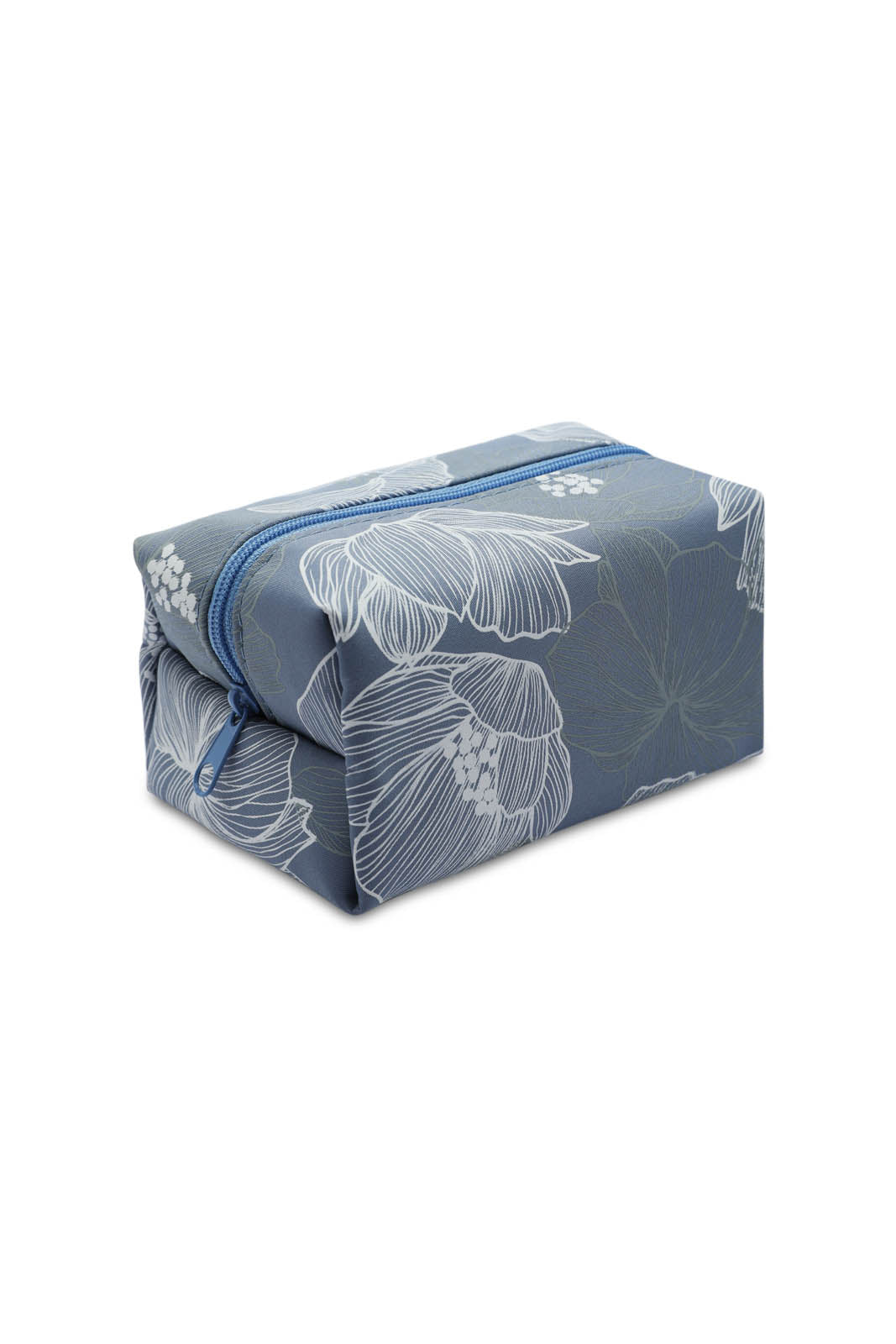 Redtag-Blue-Floral-Printed-Cosmetic-Pouches-Category:Cosmetics,-Colour:Blue,-Dept:Ladieswear,-Filter:Women's-Accessories,-New-In,-New-In-Women-ACC,-Non-Sale,-S23A,-Section:Women,-Women-Cosmetics-Women-