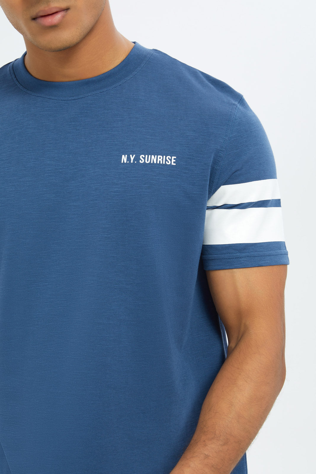 Redtag-Men-Blue-Varsity-Logo-T-Shirt-Category:T-Shirts,-Colour:Blue,-Deals:New-In,-Dept:Menswear,-Filter:Men's-Clothing,-H1:MWR,-H2:GEN,-H3:TSH,-H4:TSH,-Men-T-Shirts,-New-In-Men-APL,-Non-Sale,-S23C,-Season:S23C,-Section:Men-Men's-