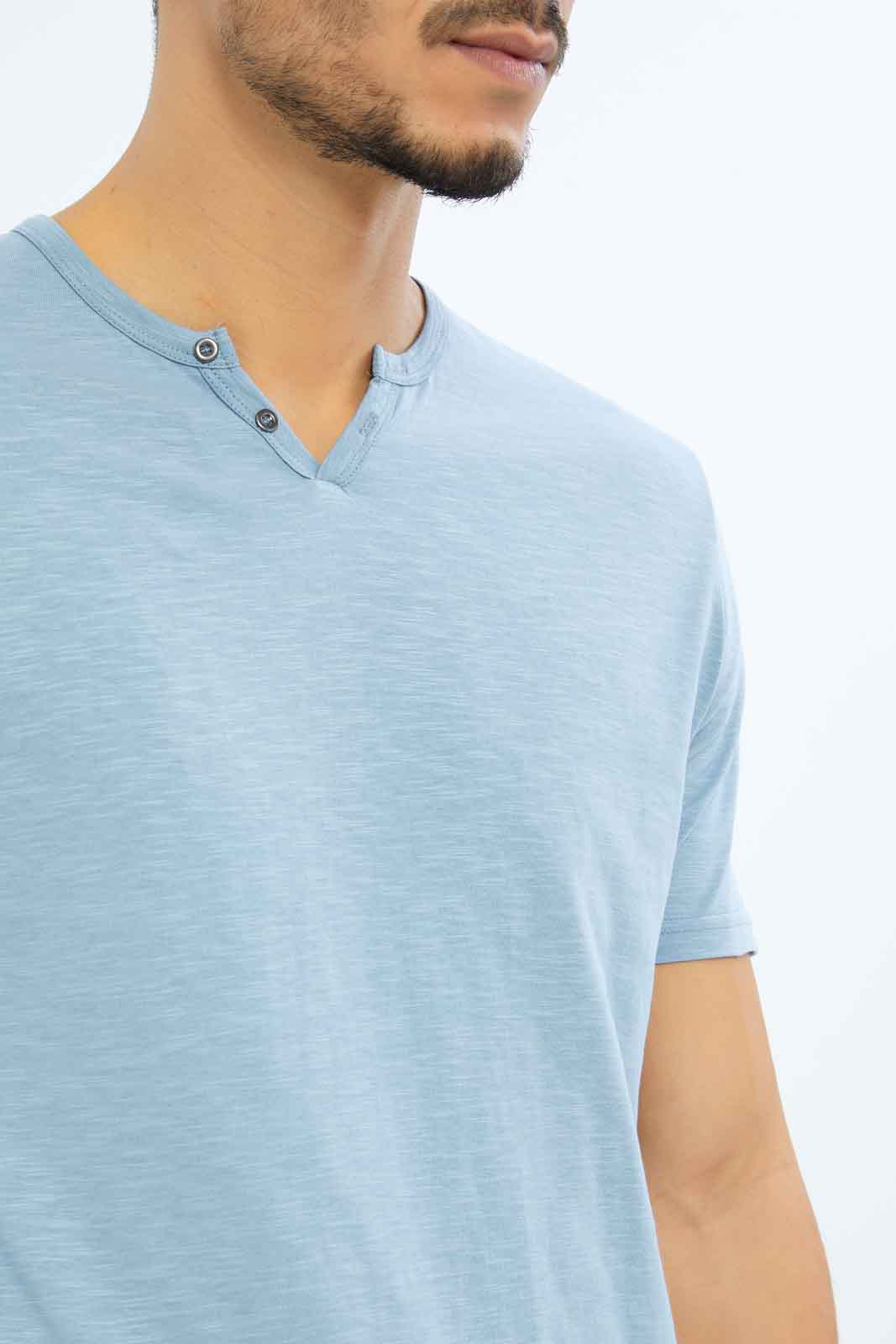 Redtag-Men-Blue-Notch-Neck-T-Shirt-Category:T-Shirts,-Colour:Blue,-Deals:New-In,-Dept:Menswear,-Filter:Men's-Clothing,-Men-T-Shirts,-New-In-Men-APL,-Non-Sale,-S23B,-Section:Men-Men's-