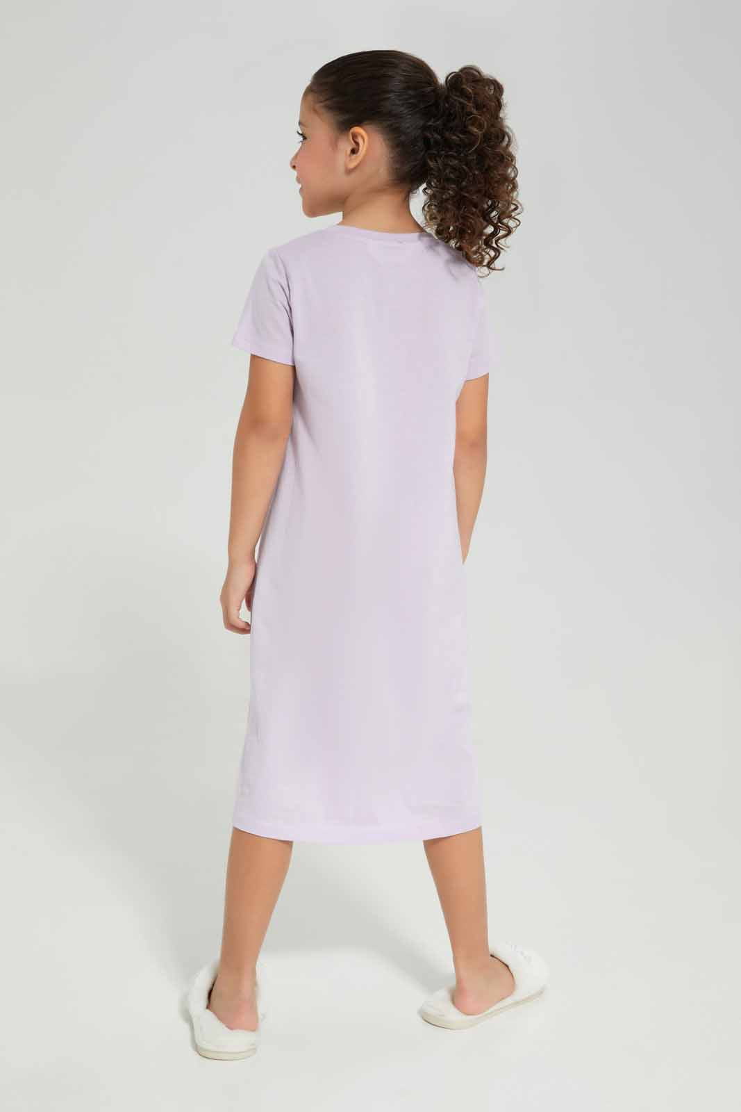 Redtag-Girls-Night-Shirt-–-Lilac-Ballerina-Print-Category:Nightshirts,-Colour:Lilac,-Deals:New-In,-Filter:Girls-(2-to-8-Yrs),-GIR-Nightshirts,-New-In-GIR-APL,-Non-Sale,-Section:Girls-(0-to-14Yrs),-W22B-Girls-2 to 8 Years