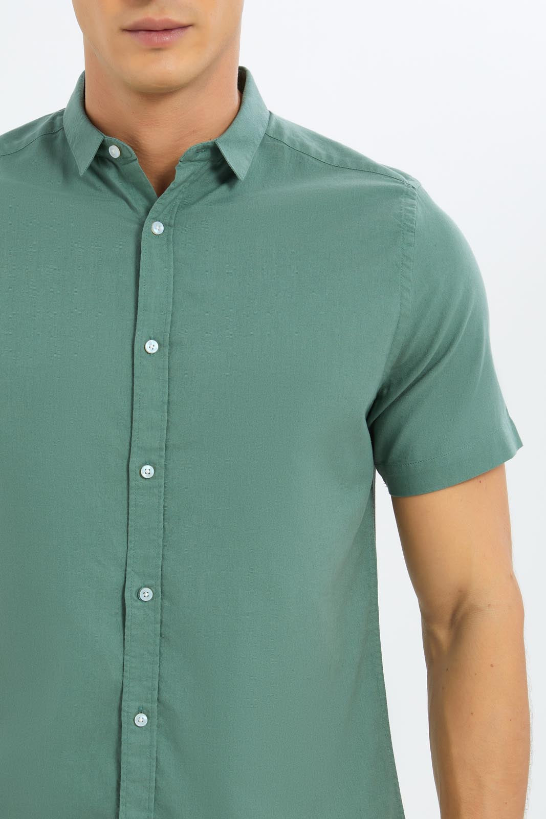 Redtag-Men-Sage-Green-S/S-Oxford-Shirt-Category:Shirts,-Colour:Green,-Deals:New-In,-Dept:Menswear,-Filter:Men's-Clothing,-Men-Shirts,-New-In-Men-APL,-Non-Sale,-S23C,-Section:Men-Men's-