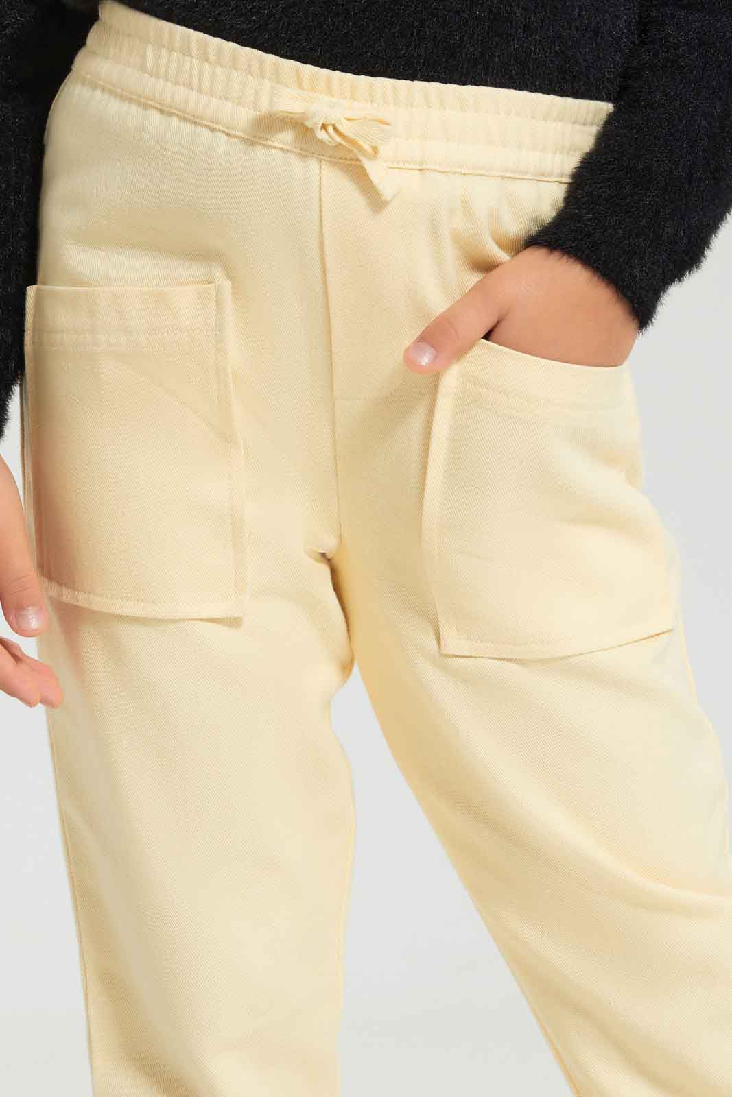 Redtag-Girls-Beige-Jegging-With-Patch-Pocket-Category:Jeggings,-Colour:Beige,-Deals:New-In,-Dept:Girls,-Filter:Girls-(2-to-8-Yrs),-GIR-Jeggings,-New-In-GIR-APL,-Non-Sale,-Section:Girls-(0-to-14Yrs),-W22B-Girls-2 to 8 Years