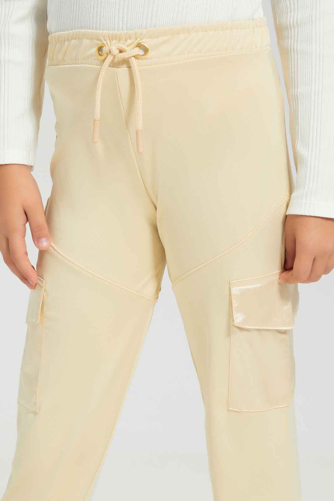 Redtag-Girls-Beige-Aop-Active-Pant-Category:Joggers,-Colour:Beige,-Deals:New-In,-Dept:Girls,-Filter:Girls-(2-to-8-Yrs),-GIR-Joggers,-New-In-GIR-APL,-Non-Sale,-Section:Girls-(0-to-14Yrs),-W22B-Girls-2 to 8 Years