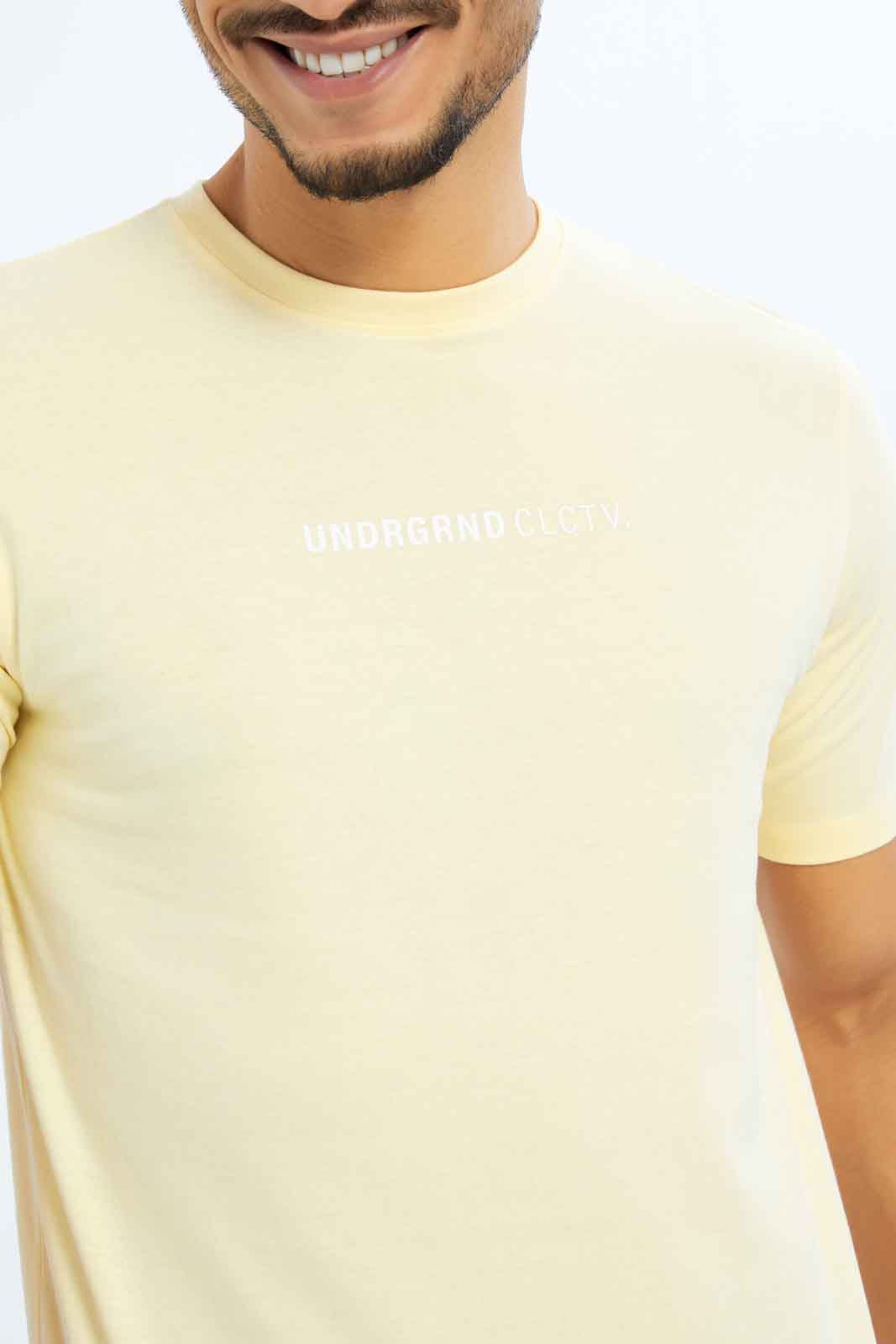Redtag-Men-Yellow-Slogan-T-Shirt-Category:T-Shirts,-Colour:Yellow,-Deals:New-In,-Dept:Menswear,-Filter:Men's-Clothing,-Men-T-Shirts,-New-In-Men-APL,-Non-Sale,-S23B,-Section:Men-Men's-