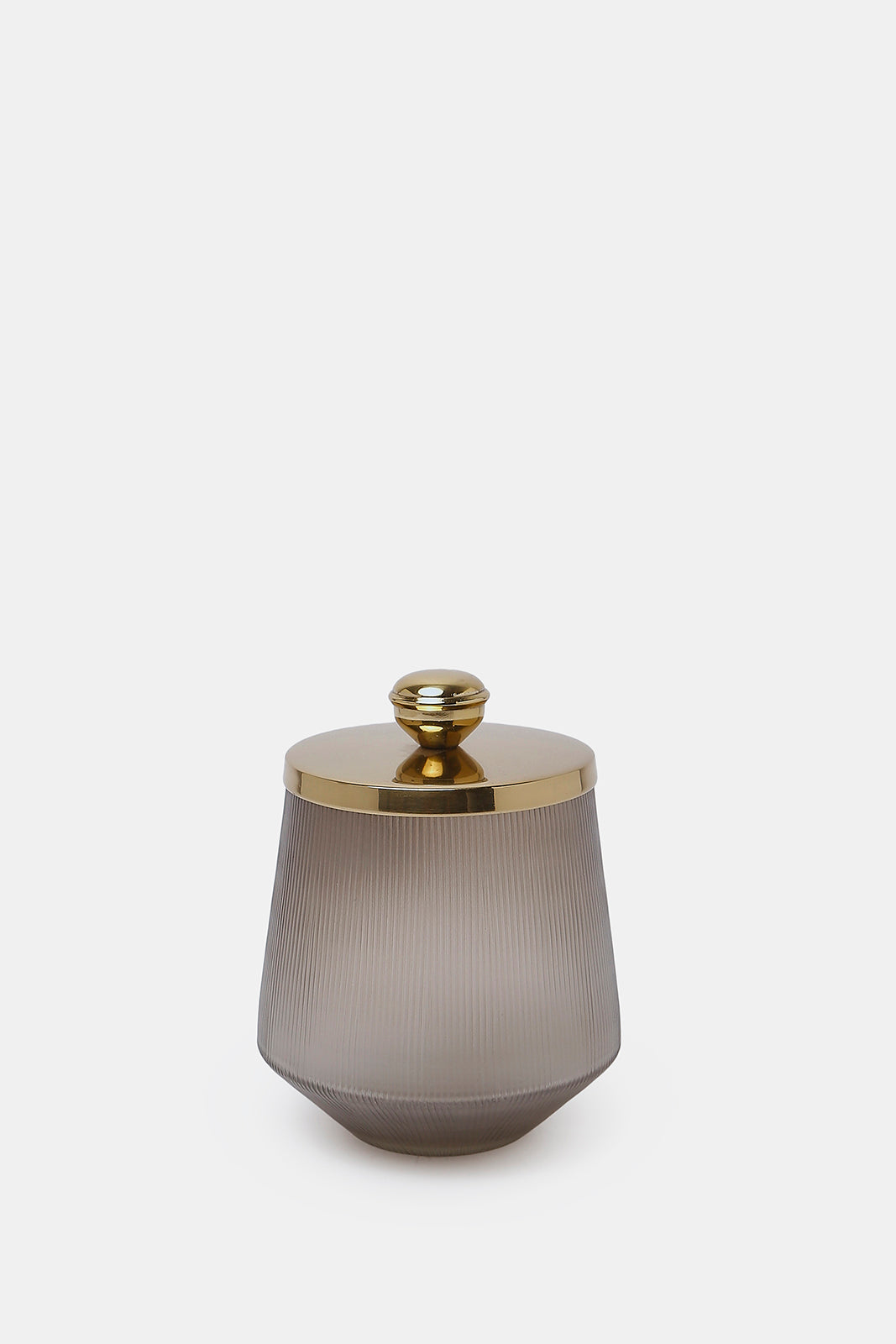 Redtag-Grey-Stripe-Cut-Glass-Cotton-Jar-Category:Bathroom-Accessories,-Colour:Grey,-Deals:New-In,-Dept:Home,-Filter:Home-Bathroom,-HMW-BAC-Bath-Accessories,-New-In-HMW-BAC,-Non-Sale,-S23A,-Section:Homewares-Home-Bathroom-