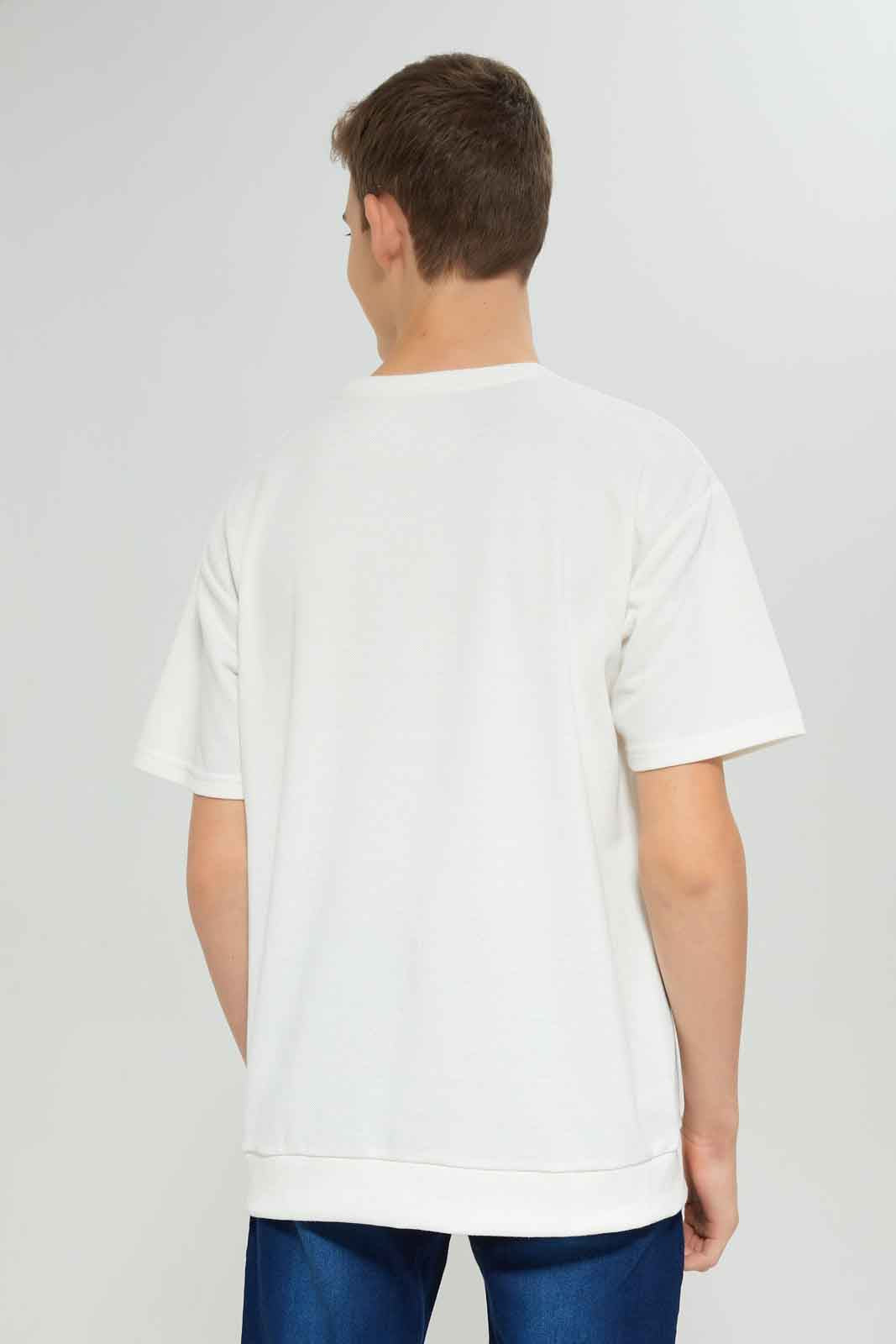Redtag-Boys-White-Pique-Oversize-Sweatshirt-BSR-Sweatshirts,-Category:Sweatshirts,-Colour:White,-Deals:New-In,-Dept:Boys,-Filter:Senior-Boys-(8-to-14-Yrs),-New-In-BSR-APL,-Non-Sale,-S23A,-Section:Boys-(0-to-14Yrs),-TBL-Senior-Boys-9 to 14 Years
