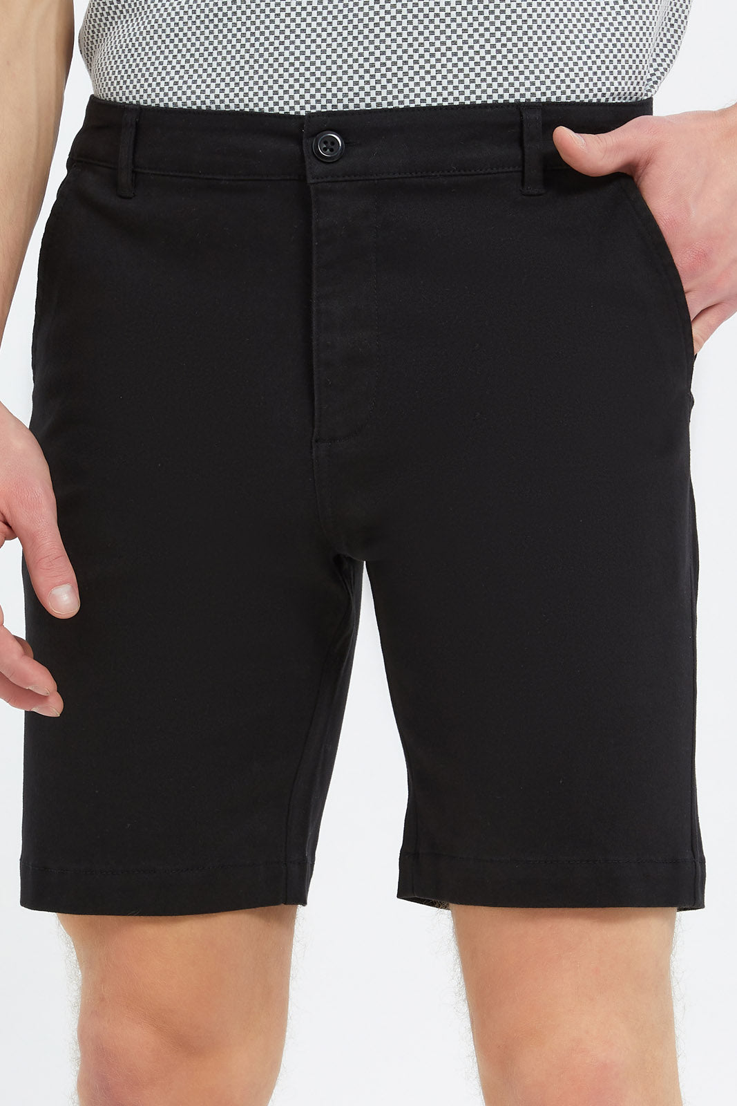 Redtag-Men-Black-Chino-Shorts-Category:Shorts,-Colour:Black,-Deals:New-In,-Dept:Menswear,-Filter:Men's-Clothing,-Men-Shorts,-New-In-Men-APL,-Non-Sale,-RMD,-S23C,-Section:Men--