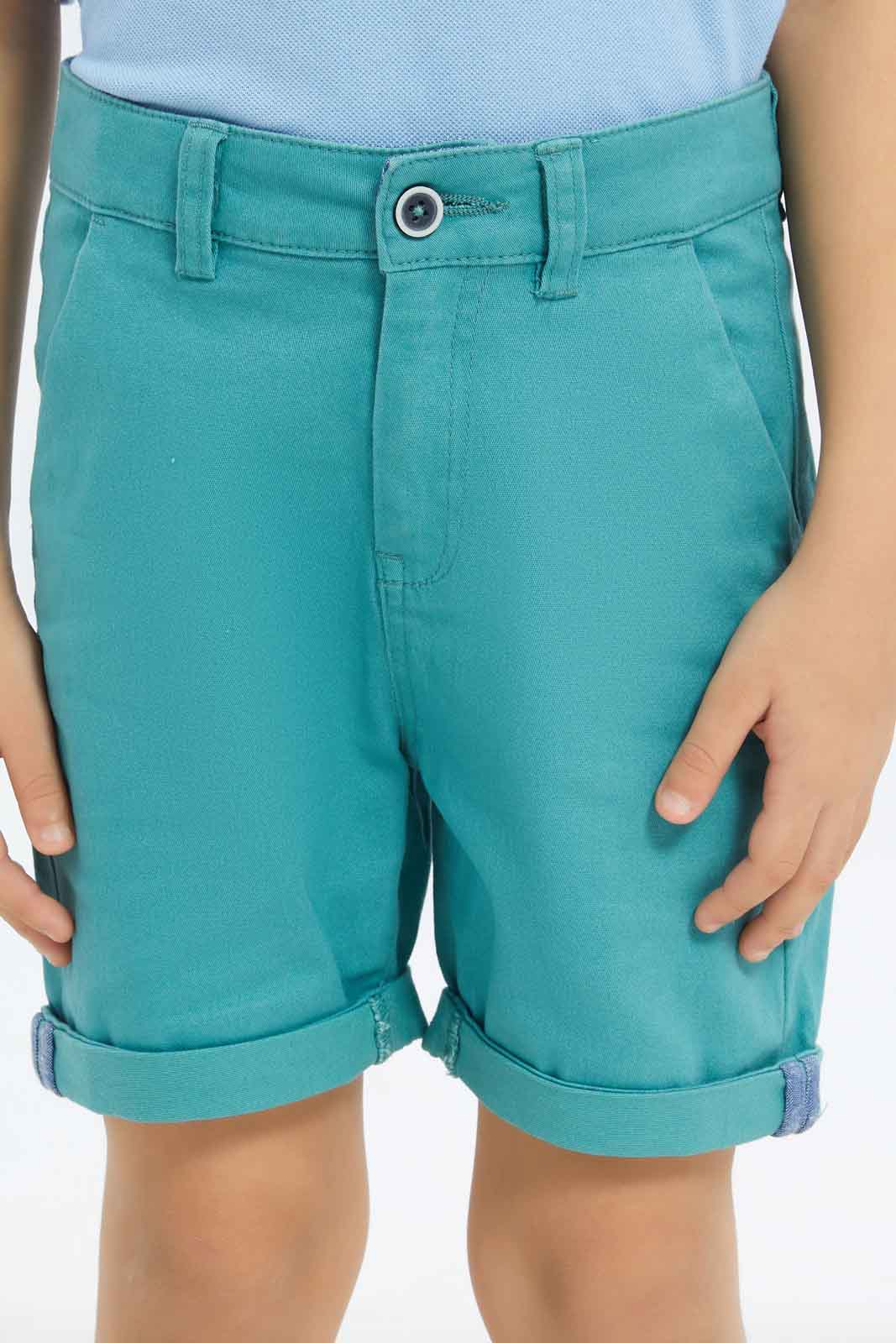 Redtag-Boys-Mint-Chino-Shorts-BOY-Shorts,-Category:Shorts,-Colour:Mint,-Deals:New-In,-Dept:Boys,-Filter:Boys-(2-to-8-Yrs),-New-In-BOY-APL,-Non-Sale,-S23C,-Section:Boys-(0-to-14Yrs),-VLM-Boys-2 to 8 Years