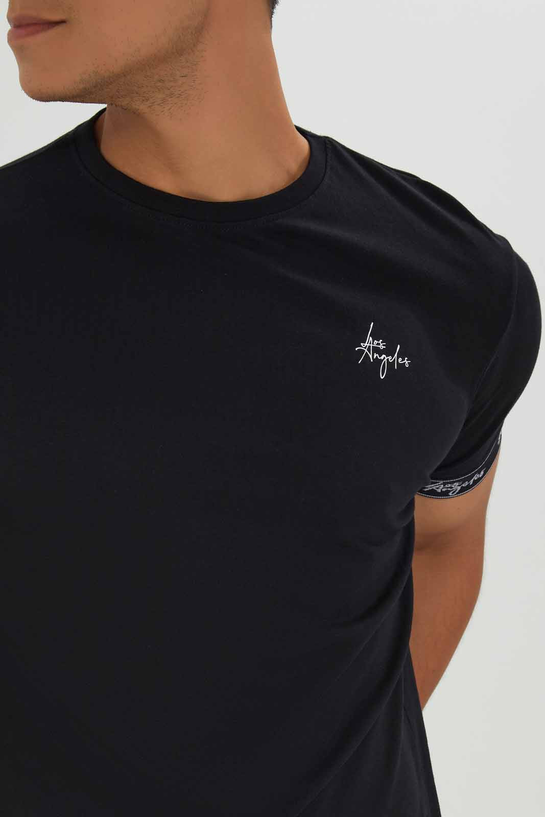 Redtag-Men-Black-Signature-T-Shirt-Category:T-Shirts,-Colour:Black,-Deals:New-In,-Dept:Menswear,-Filter:Men's-Clothing,-Men-T-Shirts,-New-In-Men-APL,-Non-Sale,-S23A,-Section:Men-Men's-
