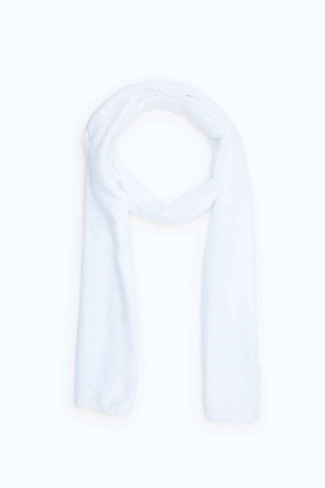 Redtag-White-Scarf-Category:Scarves,-Colour:White,-Dept:Girls,-Filter:Girls-Accessories,-GIR-Scarves,-New-In,-New-In-GIR-ACC,-Non-Sale,-S23A,-Section:Girls-(0-to-14Yrs)-Girls-
