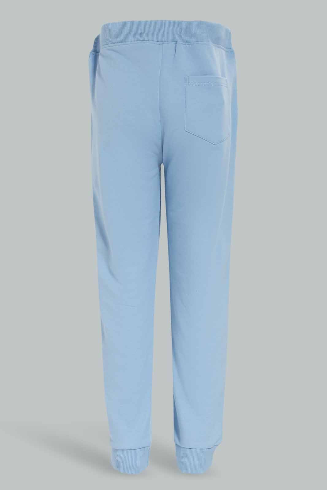 Redtag-Boys--Blue-Jogpant-With-Print-BOY-Joggers,-Category:Joggers,-Colour:Blue,-Deals:New-In,-Dept:Boys,-Filter:Boys-(2-to-8-Yrs),-New-In-BOY-APL,-Non-Sale,-S23A,-Section:Boys-(0-to-14Yrs),-TBL-Boys-2 to 8 Years