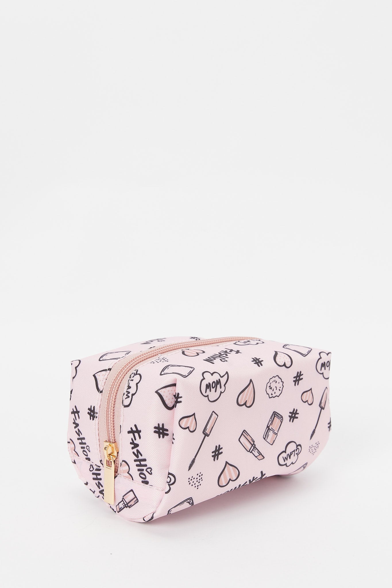 Redtag-Pink-And-White-Stripe-Cosmetic-Pouches-Category:Cosmetics,-Colour:Pink,-Deals:New-In,-Dept:Ladieswear,-Filter:Women's-Accessories,-H1:ACC,-H2:LAD,-H3:LAB,-H4:SHP,-New-In,-New-In-Women-ACC,-Non-Sale,-S23B,-Season:S23B,-Section:Women,-Style:COSMETIC-BAG,-Women-Cosmetics-Women-