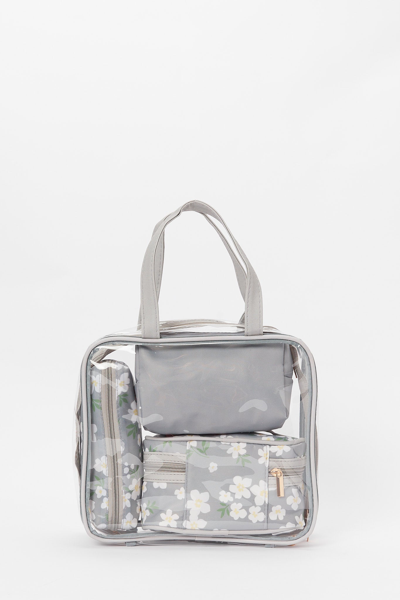 Redtag-Grey-And-White-Polka-Printed-Cosmetic-Pouches-Category:Cosmetics,-Colour:Assorted,-Deals:New-In,-Dept:Ladieswear,-Filter:Women's-Accessories,-H1:ACC,-H2:LAD,-H3:LAB,-H4:SHP,-New-In,-New-In-Women-ACC,-Non-Sale,-S23B,-Season:S23B,-Section:Women,-Style:COSMETIC-BAG,-Women-Cosmetics-Women-