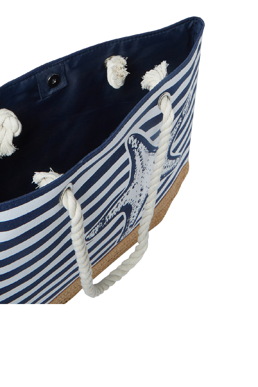 Redtag-Anvy-And-White-Stripe-Beach-Bag-Category:Bags,-Colour:Assorted,-Dept:Ladieswear,-Filter:Women's-Accessories,-New-In,-New-In-Women-ACC,-Non-Sale,-S23A,-Section:Women,-Women-Bags-Women-