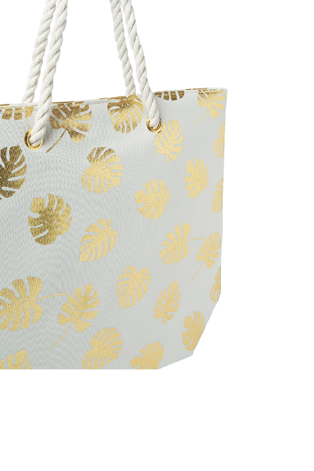 Redtag-Gold-Leave-Printed-Beach-Bag-Category:Bags,-Colour:Assorted,-Dept:Ladieswear,-Filter:Women's-Accessories,-New-In,-New-In-Women-ACC,-Non-Sale,-S23A,-Section:Women,-Women-Bags-Women-