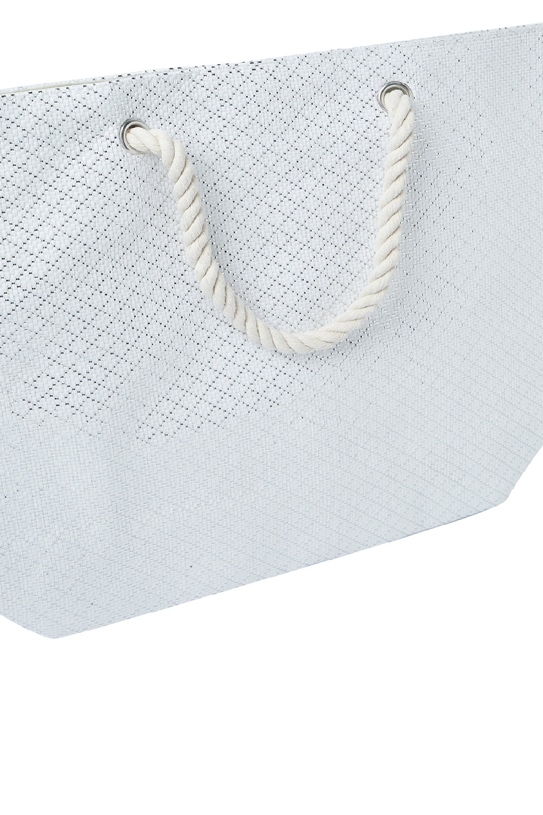 Redtag-White-Embellished-Beach-Bag-Category:Bags,-Colour:White,-Dept:Ladieswear,-Filter:Women's-Accessories,-New-In,-New-In-Women-ACC,-Non-Sale,-S23A,-Section:Women,-Women-Bags-Women-