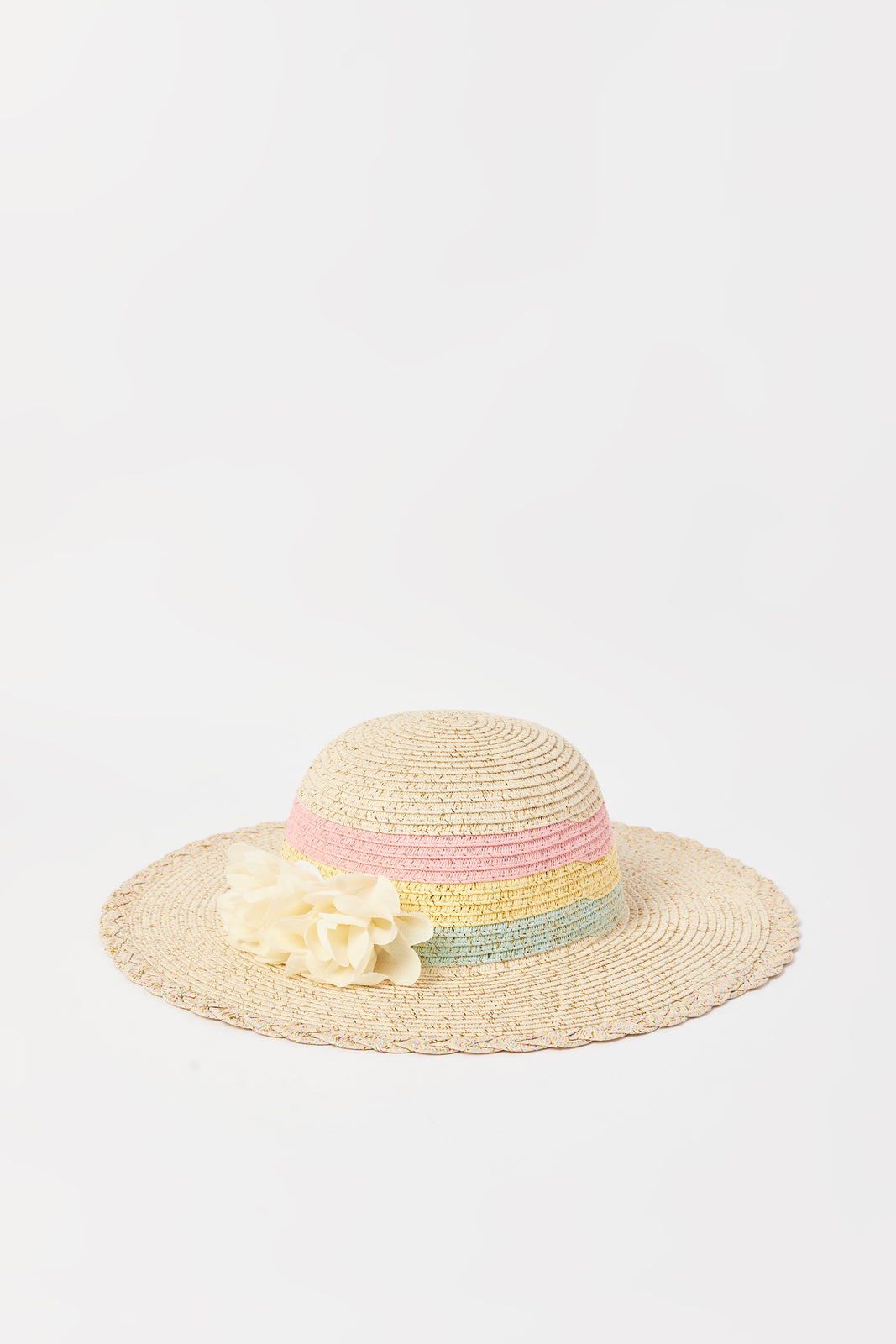 Redtag-Multi-Colour-Floral-Embellished-Colur-Hats-Category:Caps-&-Hats,-Colour:Assorted,-Deals:2-FOR-69,-Dept:Girls,-Filter:Girls-Accessories,-GIR-Caps-&-Hats,-New-In,-New-In-GIR-ACC,-Non-Sale,-S23A,-Section:Girls-(0-to-14Yrs)-Girls-