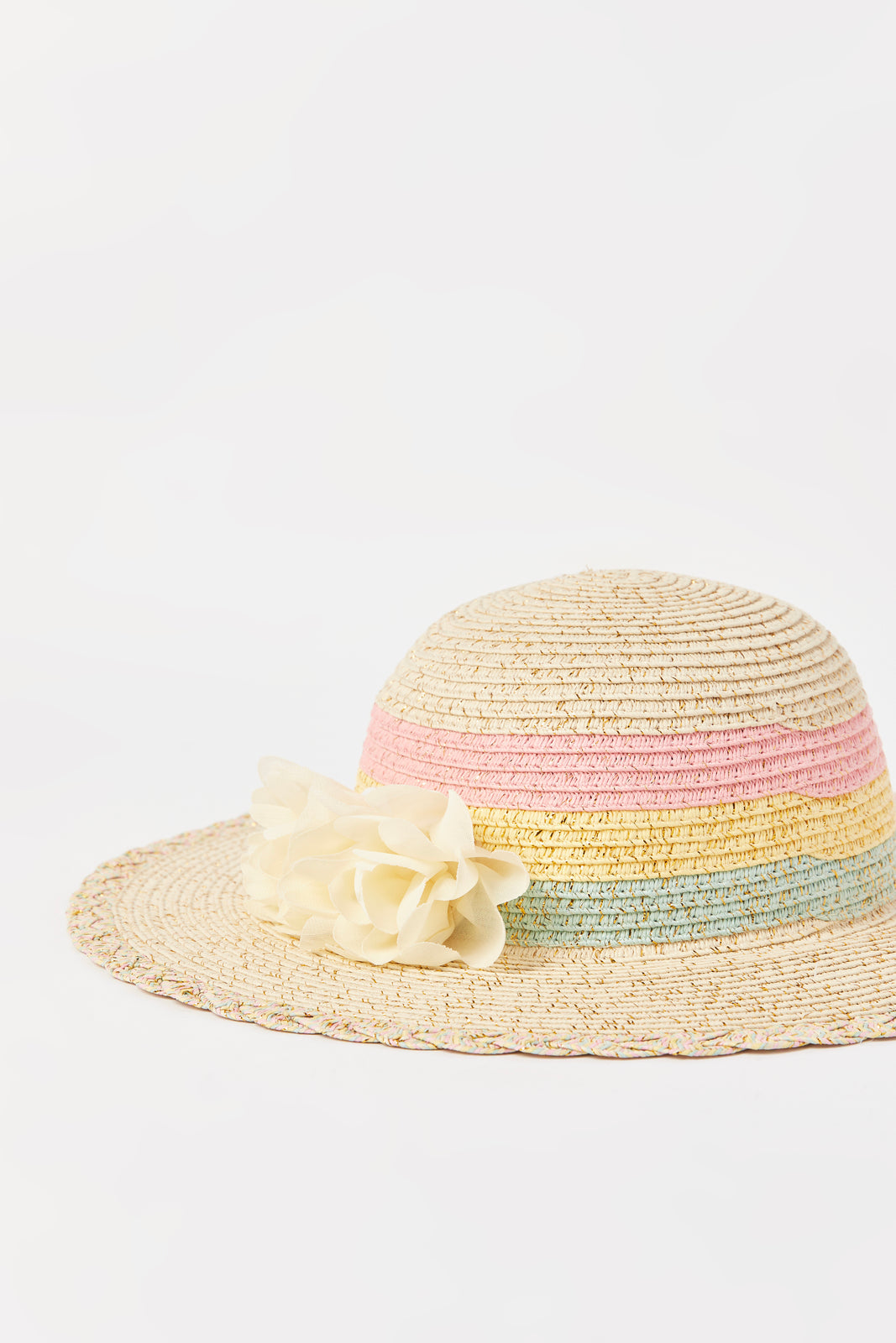 Redtag-Multi-Colour-Floral-Embellished-Colur-Hats-Category:Caps-&-Hats,-Colour:Assorted,-Deals:2-FOR-69,-Dept:Girls,-Filter:Girls-Accessories,-GIR-Caps-&-Hats,-New-In,-New-In-GIR-ACC,-Non-Sale,-S23A,-Section:Girls-(0-to-14Yrs)-Girls-