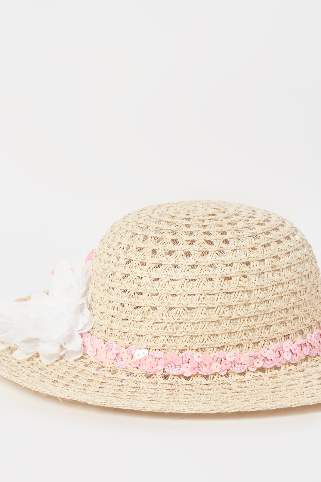 Redtag-Sequin-Band-Floral-Embellished-Hat-Category:Caps-&-Hats,-Colour:Assorted,-Deals:2-FOR-69,-Dept:Girls,-Filter:Girls-Accessories,-GIR-Caps-&-Hats,-New-In,-New-In-GIR-ACC,-Non-Sale,-S23A,-Section:Girls-(0-to-14Yrs)-Girls-