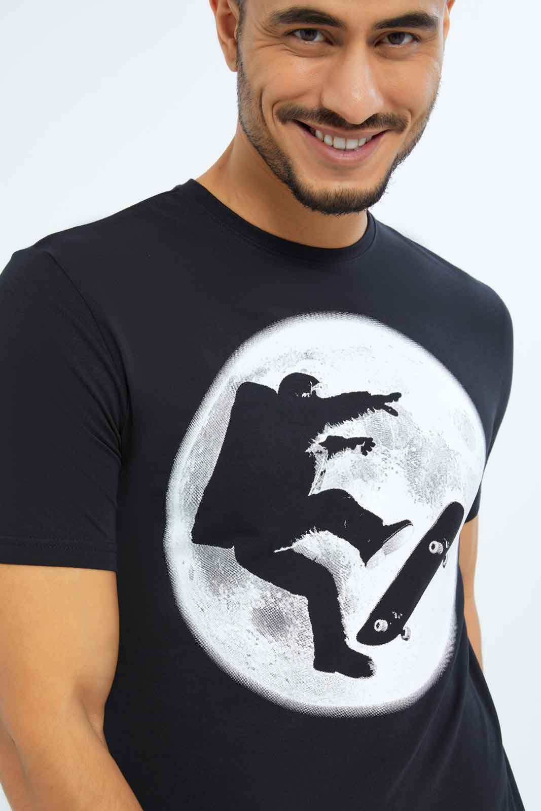 Redtag-Men-Black-Graphic-T-Shirt-Category:T-Shirts,-Colour:Black,-Deals:New-In,-Dept:Menswear,-Filter:Men's-Clothing,-Men-T-Shirts,-New-In-Men-APL,-Non-Sale,-S23B,-Section:Men,-TBL-Men's-