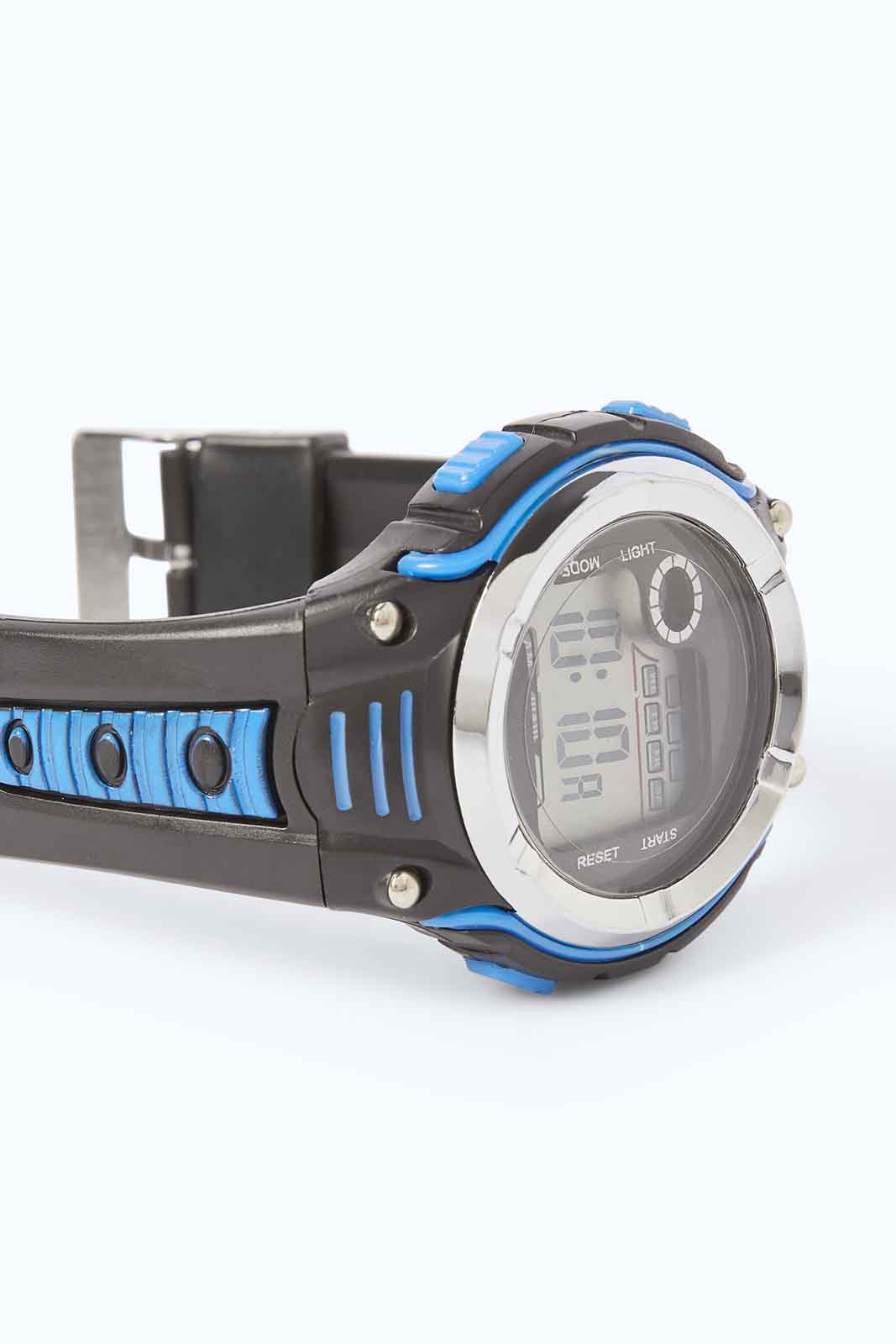 Redtag-Blue-And-Black-Multi-Functional-Digital-Watch-BOY-Watches,-Category:Watches,-Colour:Assorted,-Deals:2-FOR-69,-Deals:New-In,-Dept:Boys,-Filter:Boys-Accessories,-New-In,-New-In-BOY-ACC,-Non-Sale,-S23A,-Section:Boys-(0-to-14Yrs)-Boys-