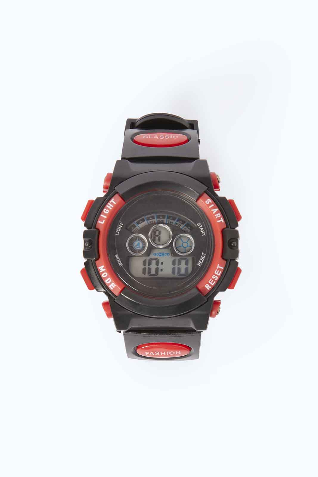 Redtag-Black-N-Red-Multi-Functional-Digital-Watch-BOY-Watches,-Category:Watches,-Colour:Assorted,-Deals:2-FOR-69,-Deals:New-In,-Dept:Boys,-Filter:Boys-Accessories,-New-In,-New-In-BOY-ACC,-Non-Sale,-S23A,-Section:Boys-(0-to-14Yrs)-Boys-