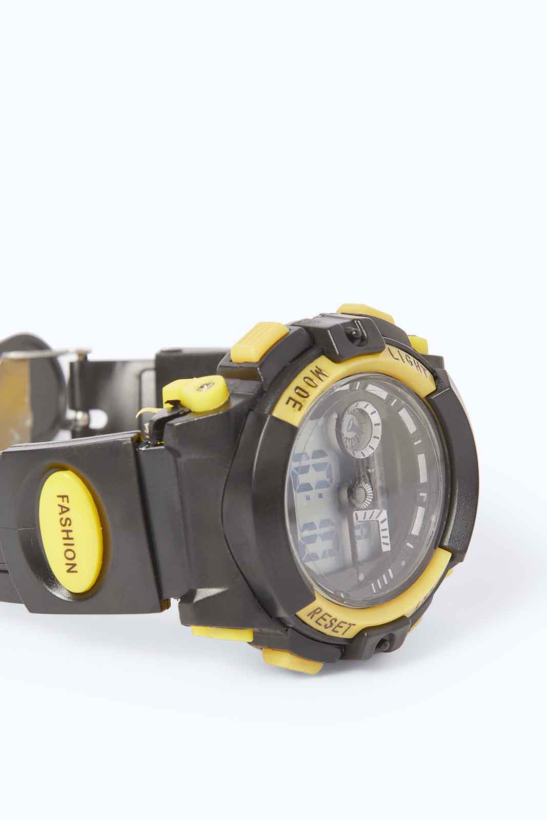 Redtag-Yellow-Multi-Functional-Digital-Watch-BOY-Watches,-Category:Watches,-Colour:Assorted,-Deals:2-FOR-69,-Deals:New-In,-Dept:Boys,-Filter:Boys-Accessories,-New-In,-New-In-BOY-ACC,-Non-Sale,-S23A,-Section:Boys-(0-to-14Yrs)-Boys-