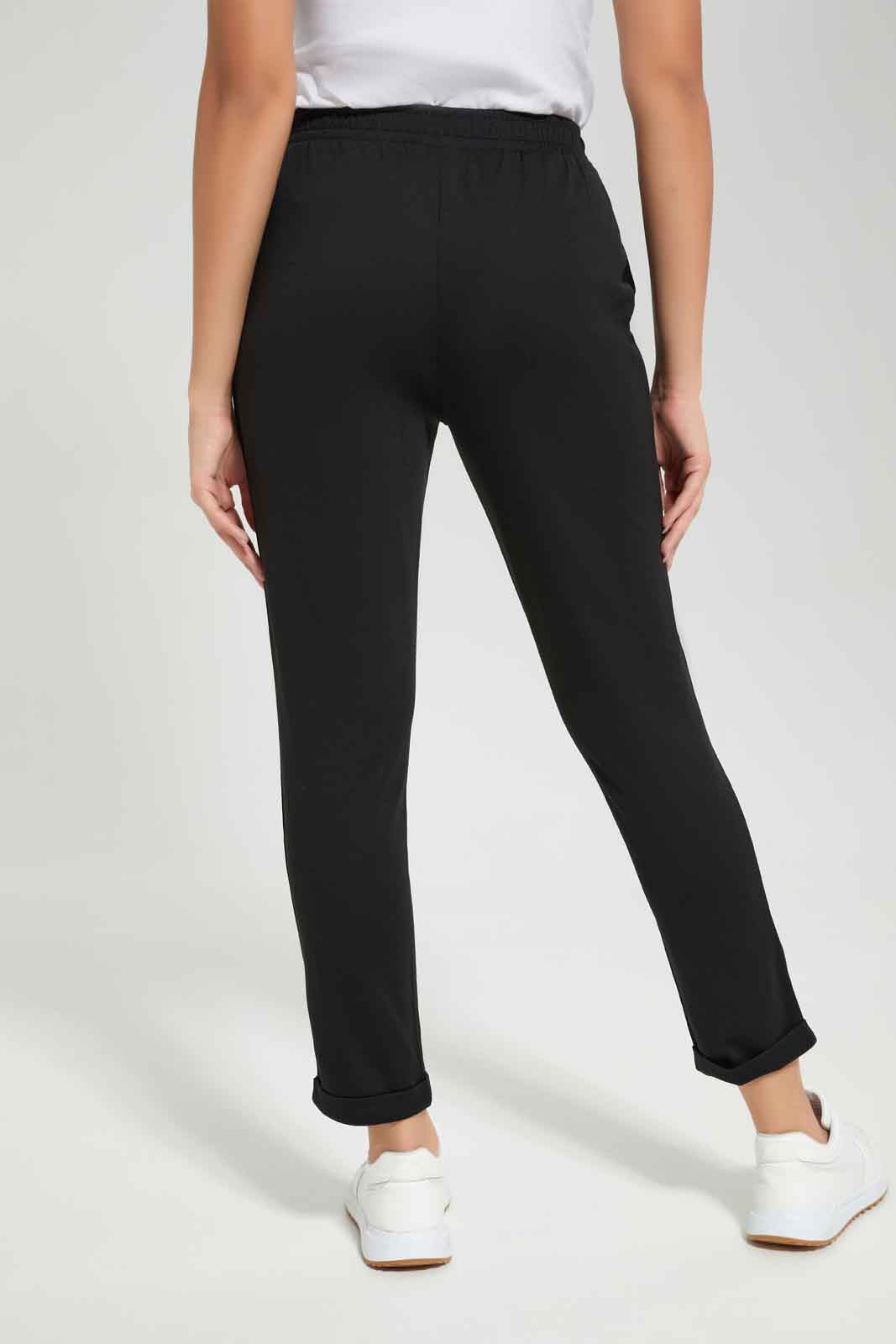 Redtag-Women-Slim-Leg-Jersey-Trouser-Category:Trousers,-Colour:Black,-Deals:New-In,-Dept:Ladieswear,-Filter:Women's-Clothing,-New-In-Women-APL,-Non-Sale,-S23A,-Section:Women,-Women-Trousers-Women's-