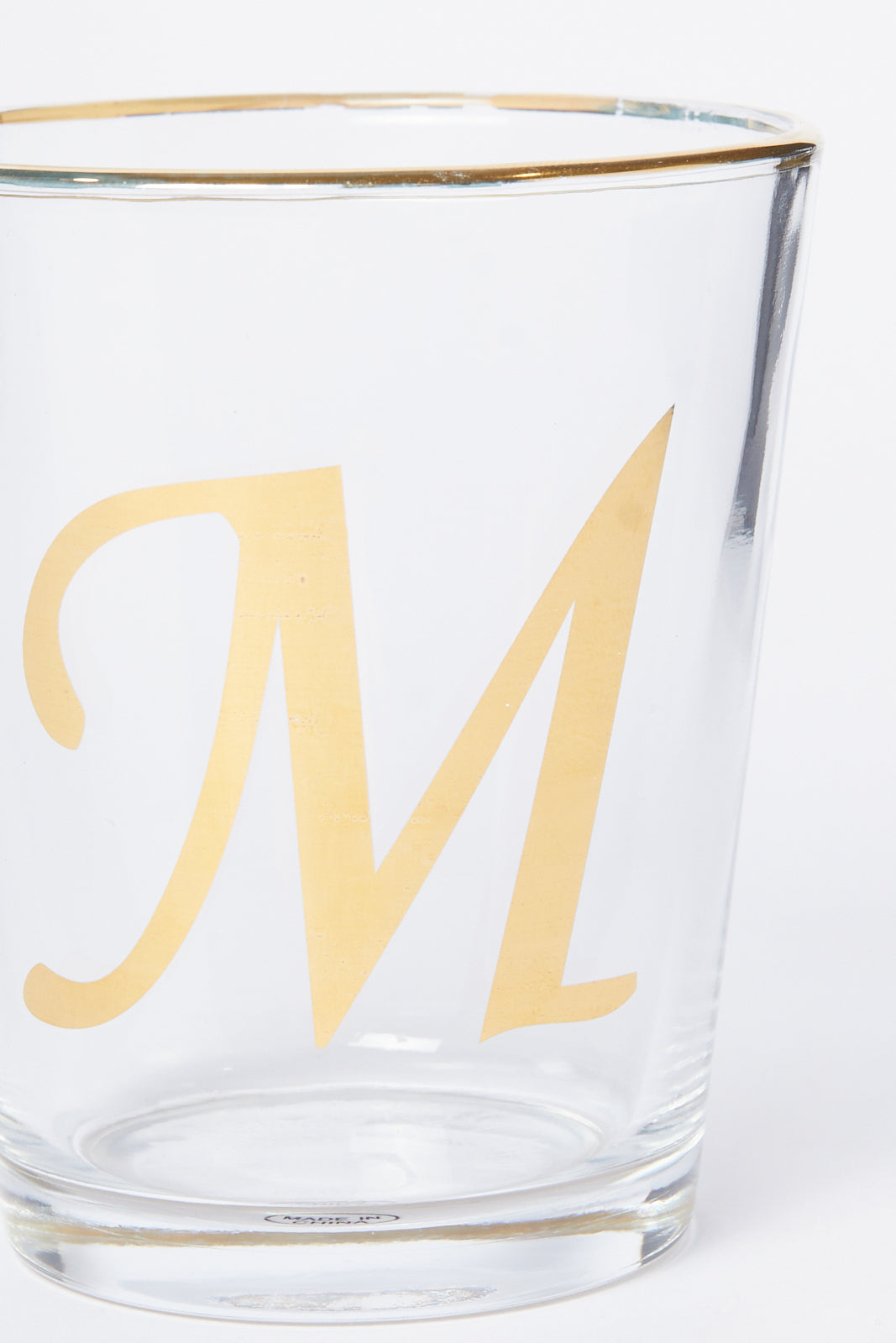 Redtag-Clear-Alphabet-Glass-M-Category:Glasses,-Colour:White,-Deals:New-In,-Dept:Home,-Filter:Home-Dining,-HMW-DIN-Drinkware,-New-In-HMW-DIN,-Non-Sale,-S23A,-Section:Homewares-Home-Dining-