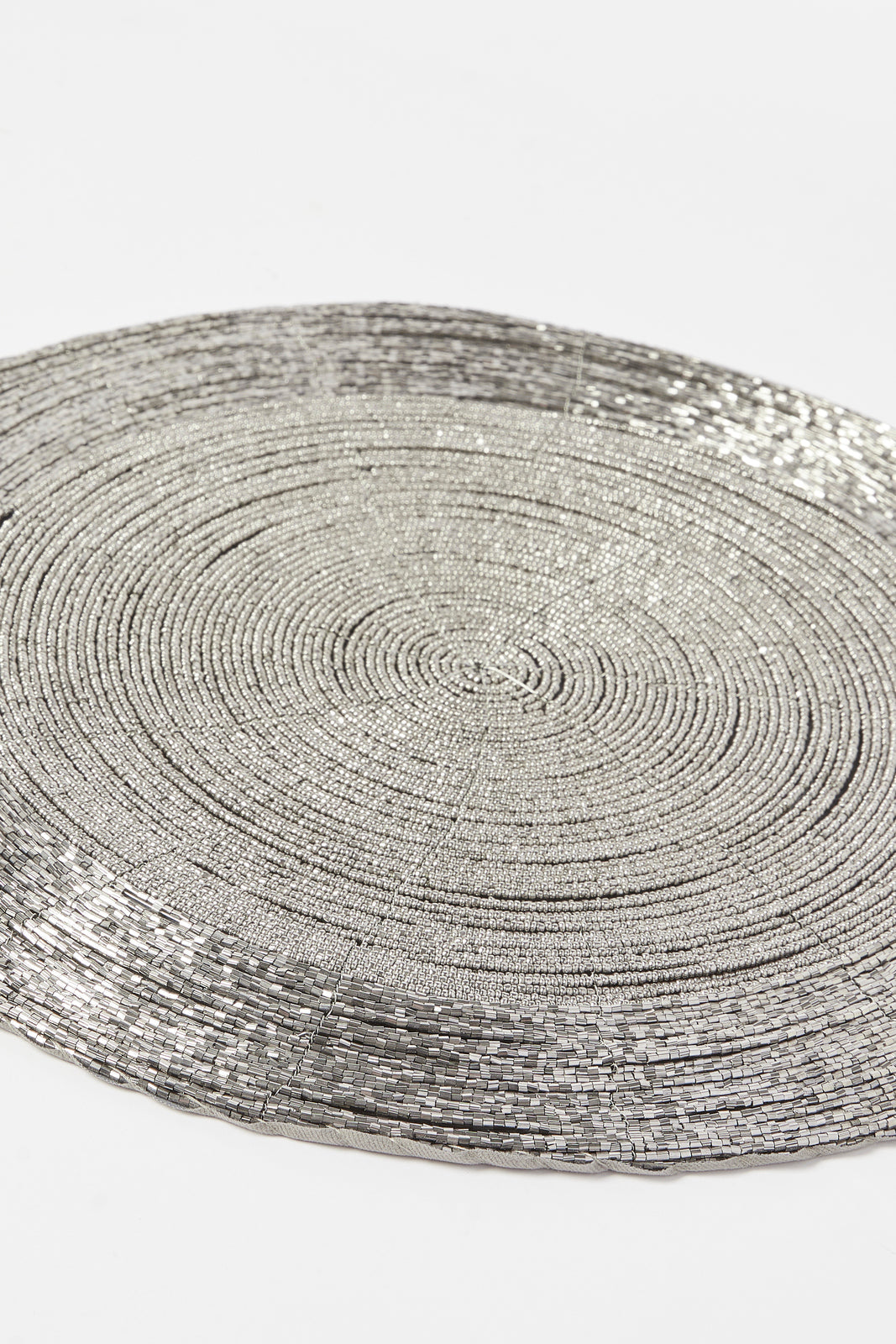 Redtag-Grey-Round-Beaded-Placemat-Category:Placemats-&-Coasters,-Colour:Grey,-Deals:New-In,-Dept:Home,-Filter:Home-Dining,-HMW-DIN-Kitchen-Accessories,-New-In-HMW-DIN,-Non-Sale,-S23A,-Section:Homewares-Home-Dining-
